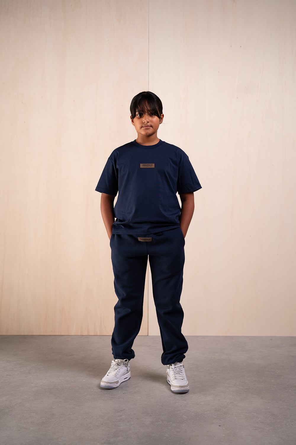Essentials Kids Rubber Shirt – Navy Blue