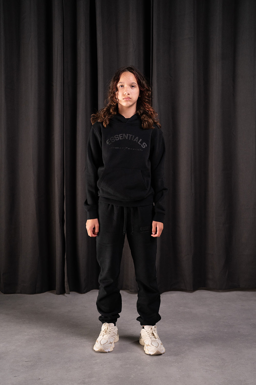 Essentials Kids Basic Tracksuit – Black
