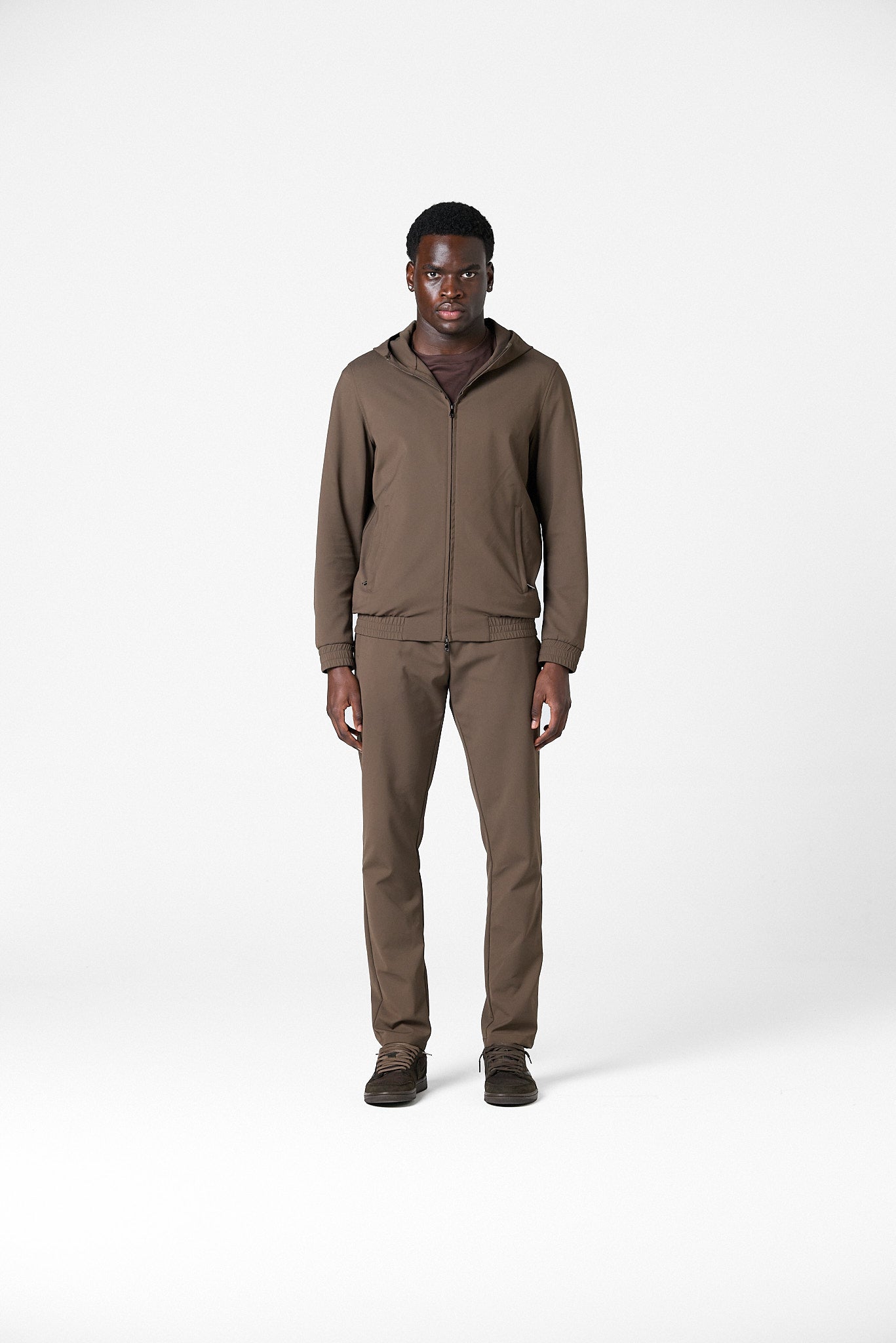 REFLECTION SET TRACKSUIT HOODIE - BROWN