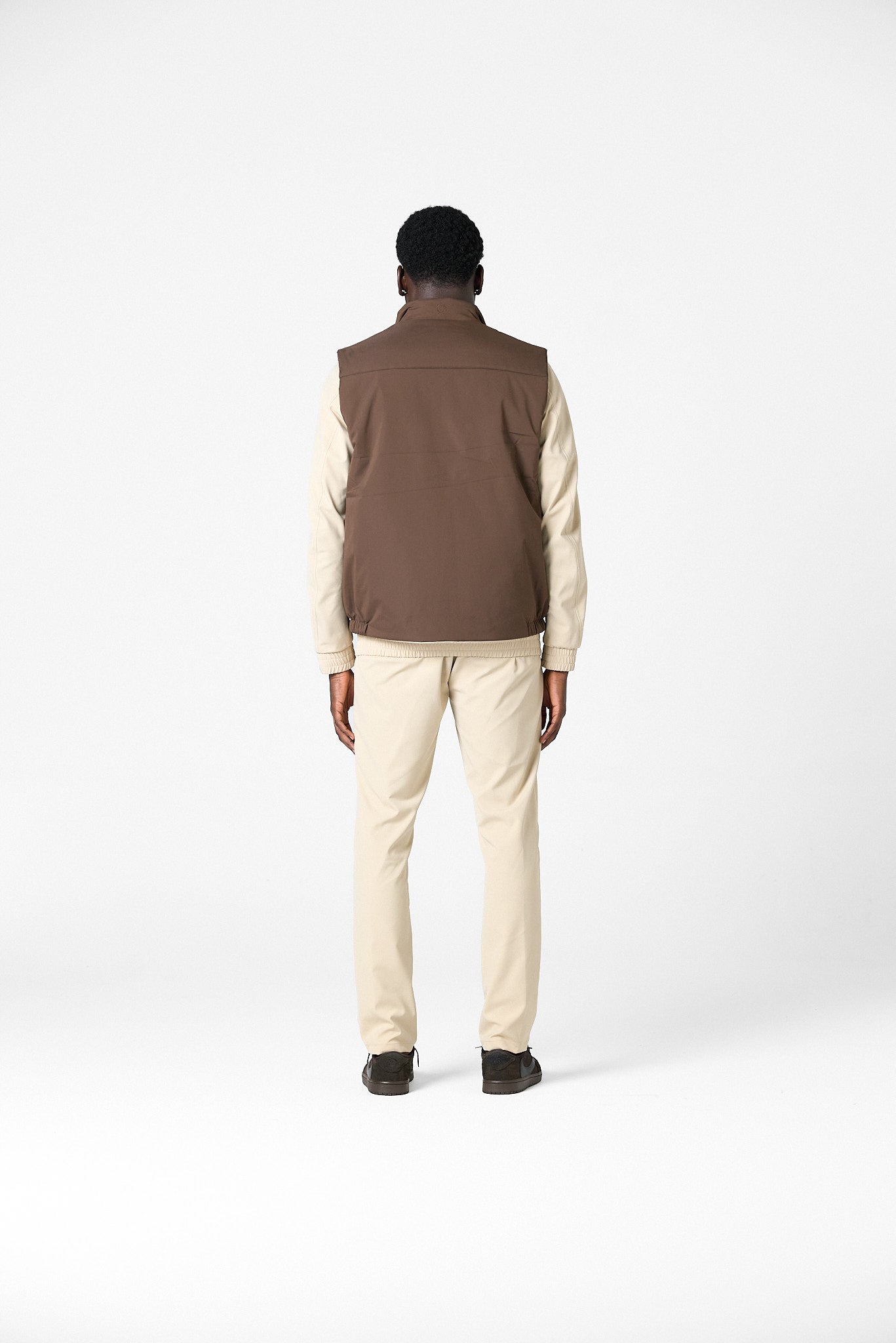 REFLECTION BODY WARMER - DARK BROWN/BEIGE