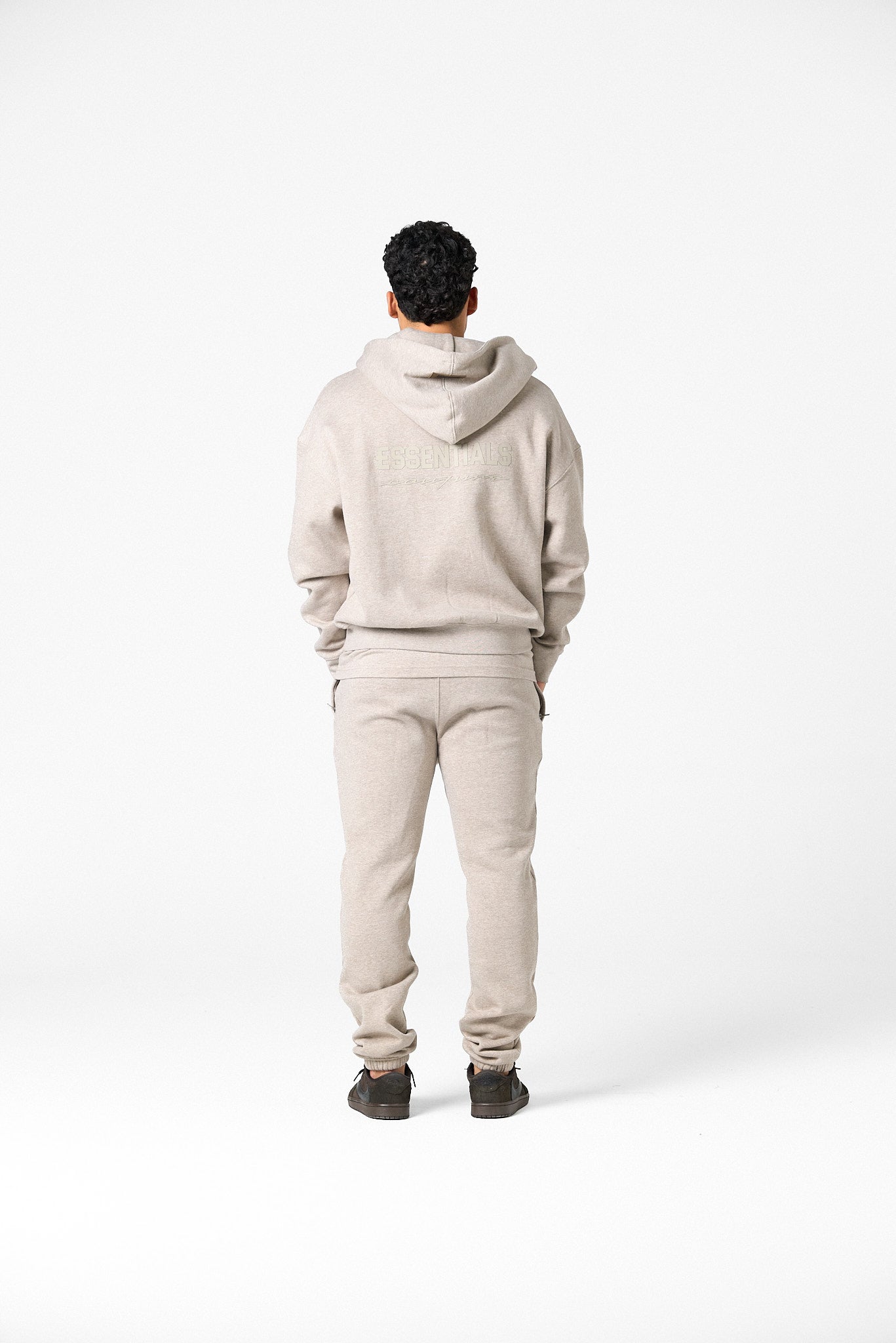 BASIC ZIPPER TRACKSUIT - DARK BEIGE