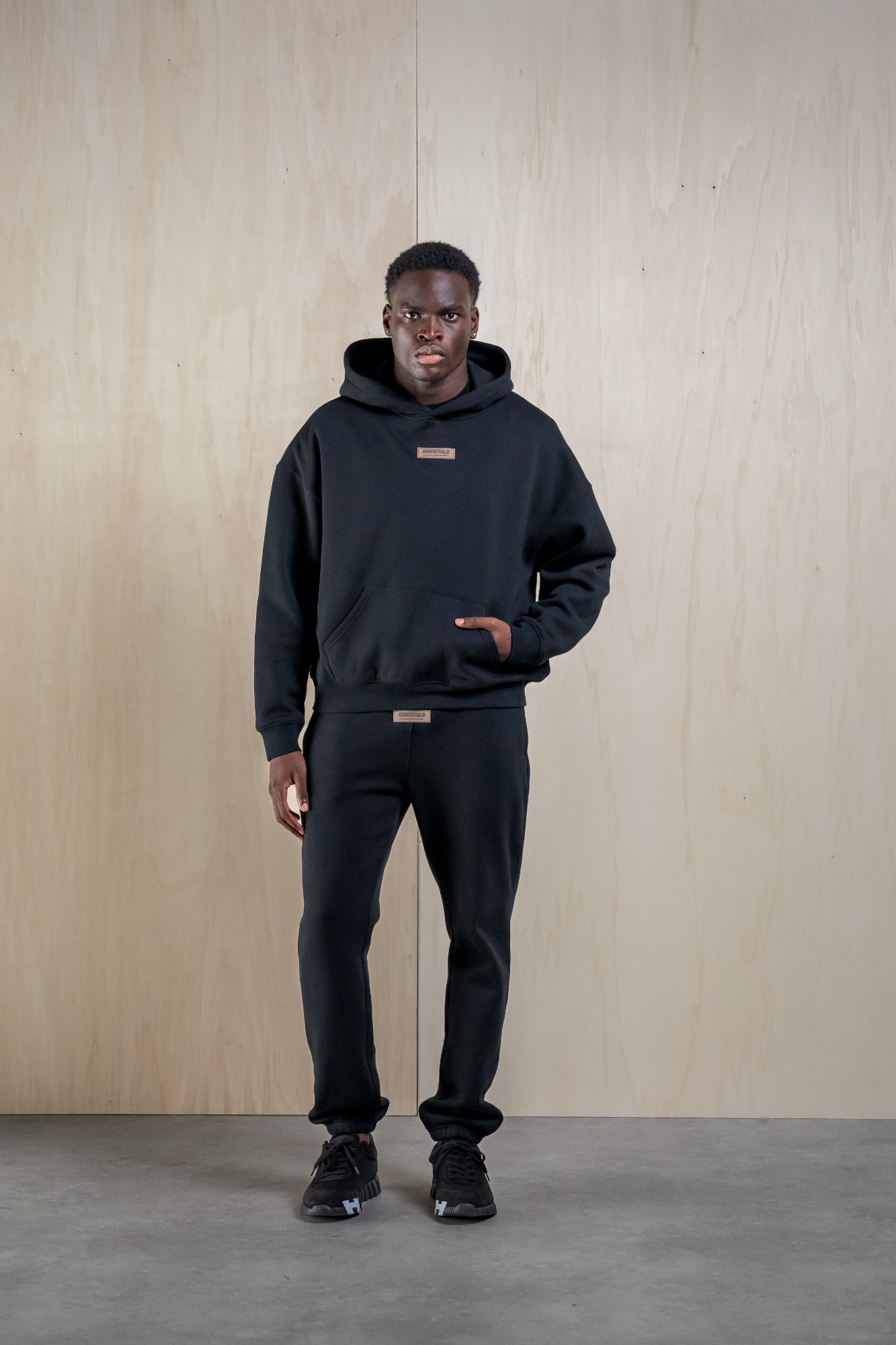 Essentials RUBBER TRACKSUIT – BLACK