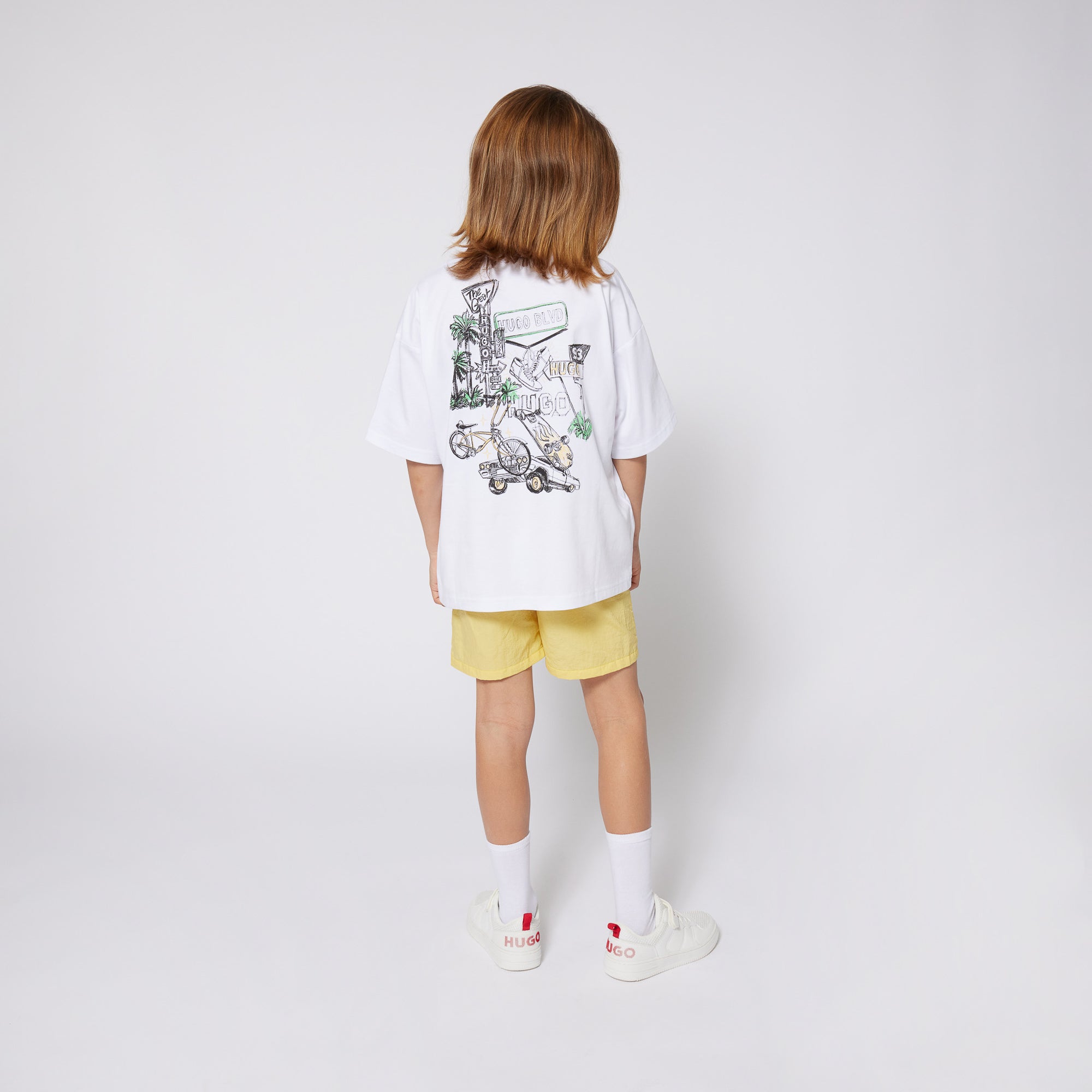 HUGO jongens T-shirts White G00345 – designer kinderkleding | Niñoz Almere