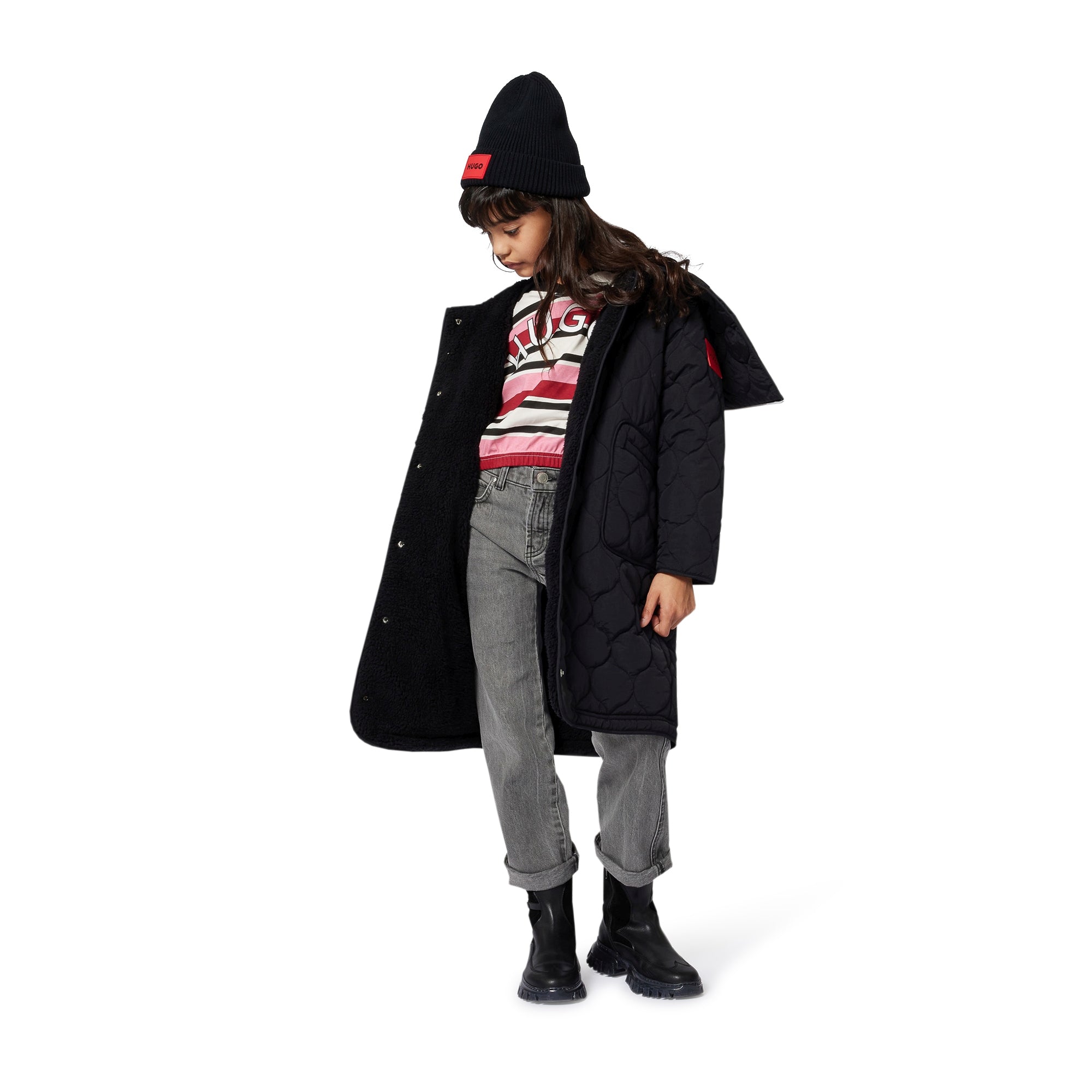 HUGO jongens Jassen Black G00526 – designer kinderkleding | Niñoz Almere