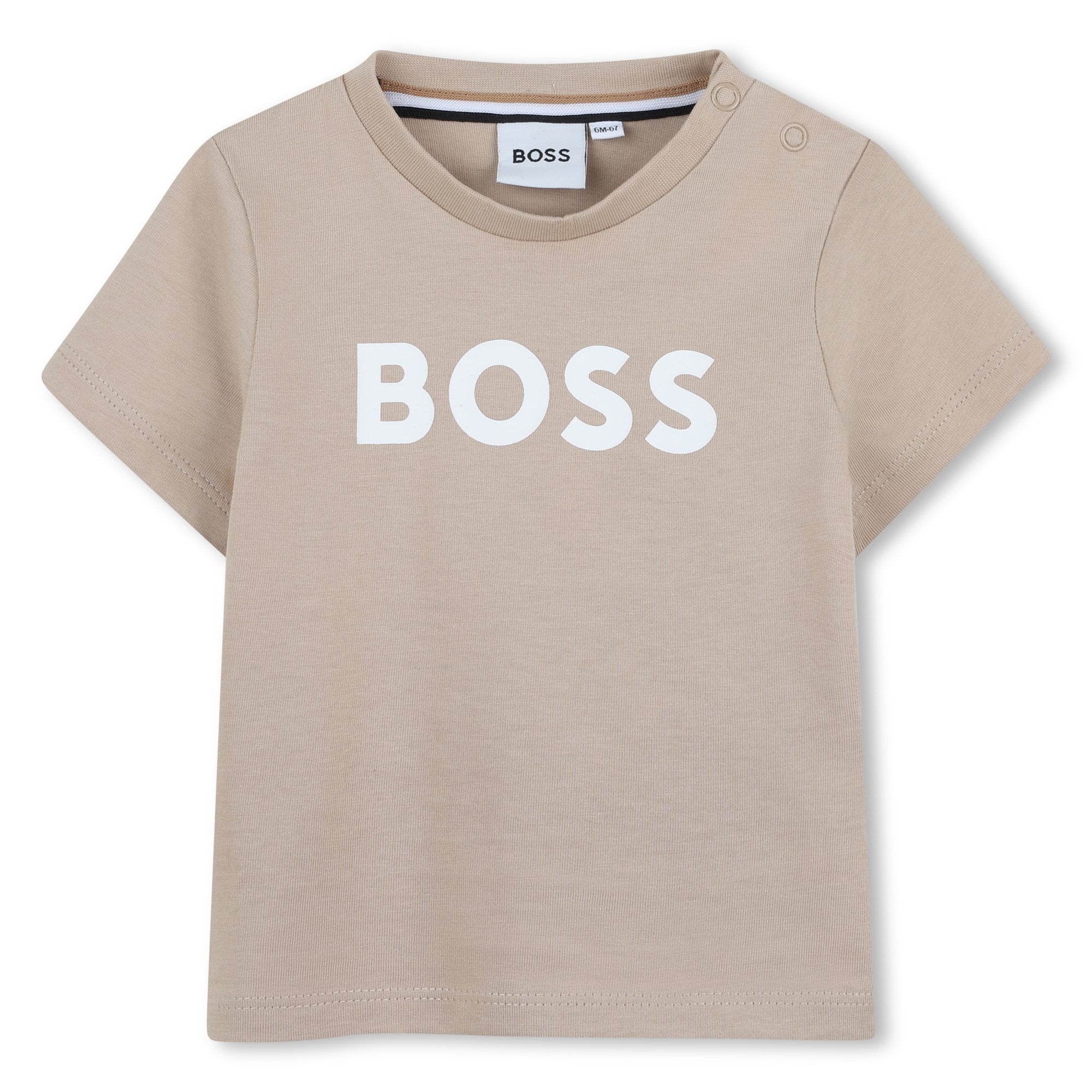 BOSS jongens T-shirt Beige – designer kinderkleding | Niñoz Almere