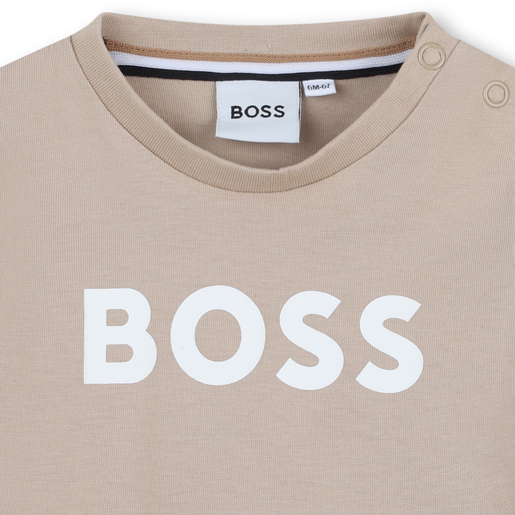BOSS jongens T-shirt Beige – designer kinderkleding | Niñoz Almere