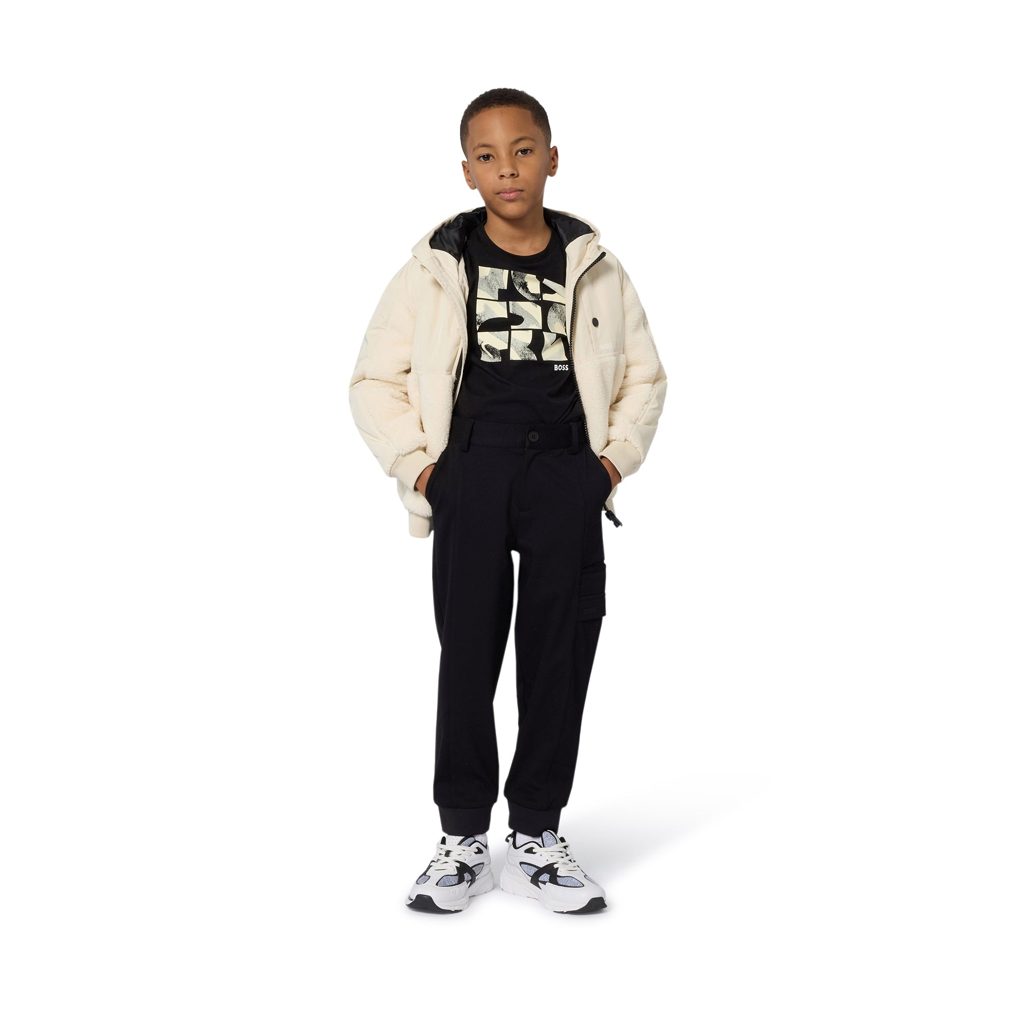 BOSS jongens Broek Zwart – designer kinderkleding | Niñoz Almere