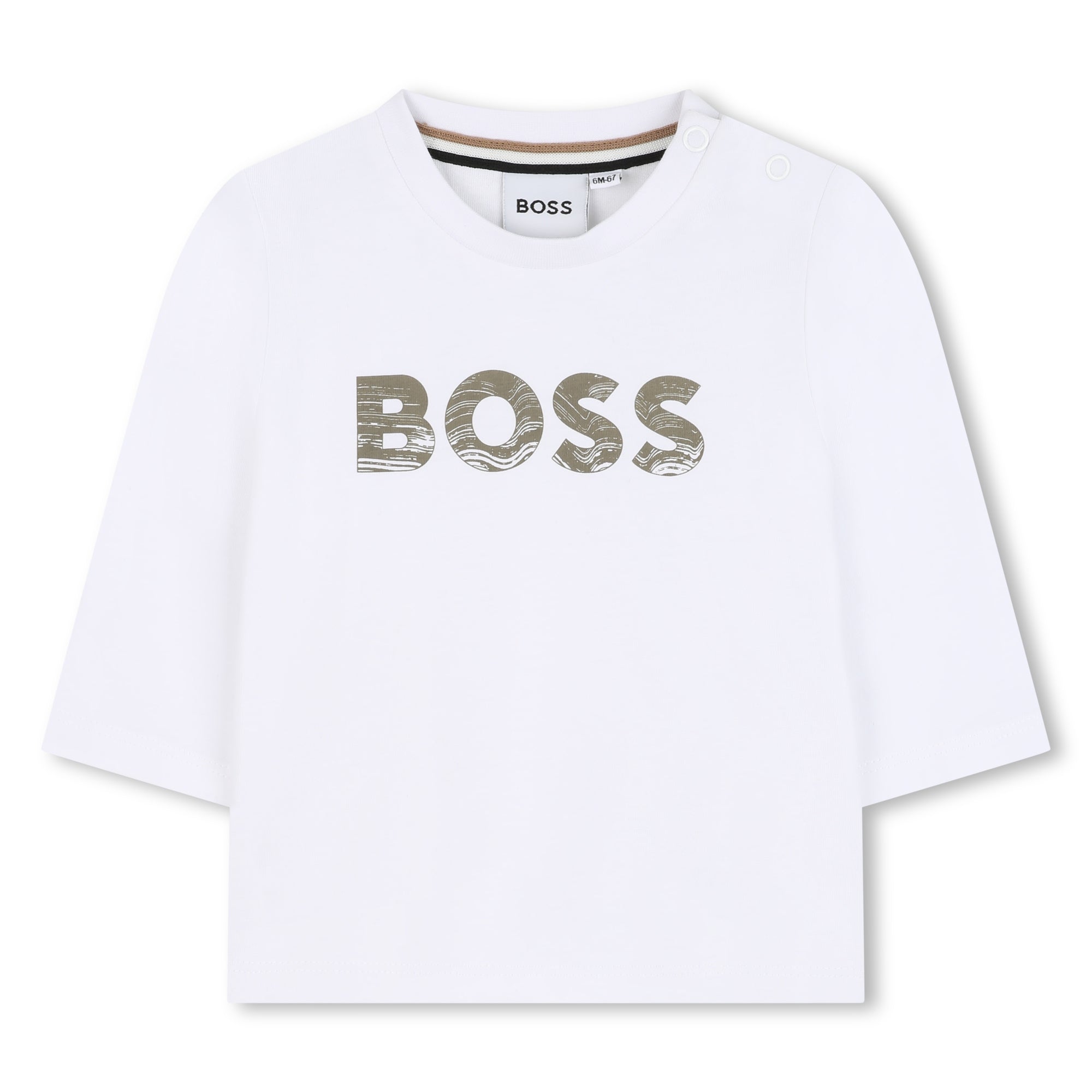 BOSS jongens T-shirt Wit – designer kinderkleding | Niñoz Almere
