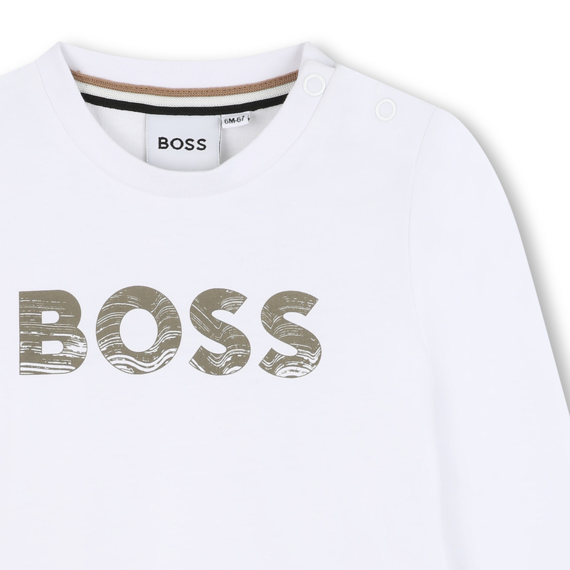 BOSS jongens T-shirt Wit – designer kinderkleding | Niñoz Almere