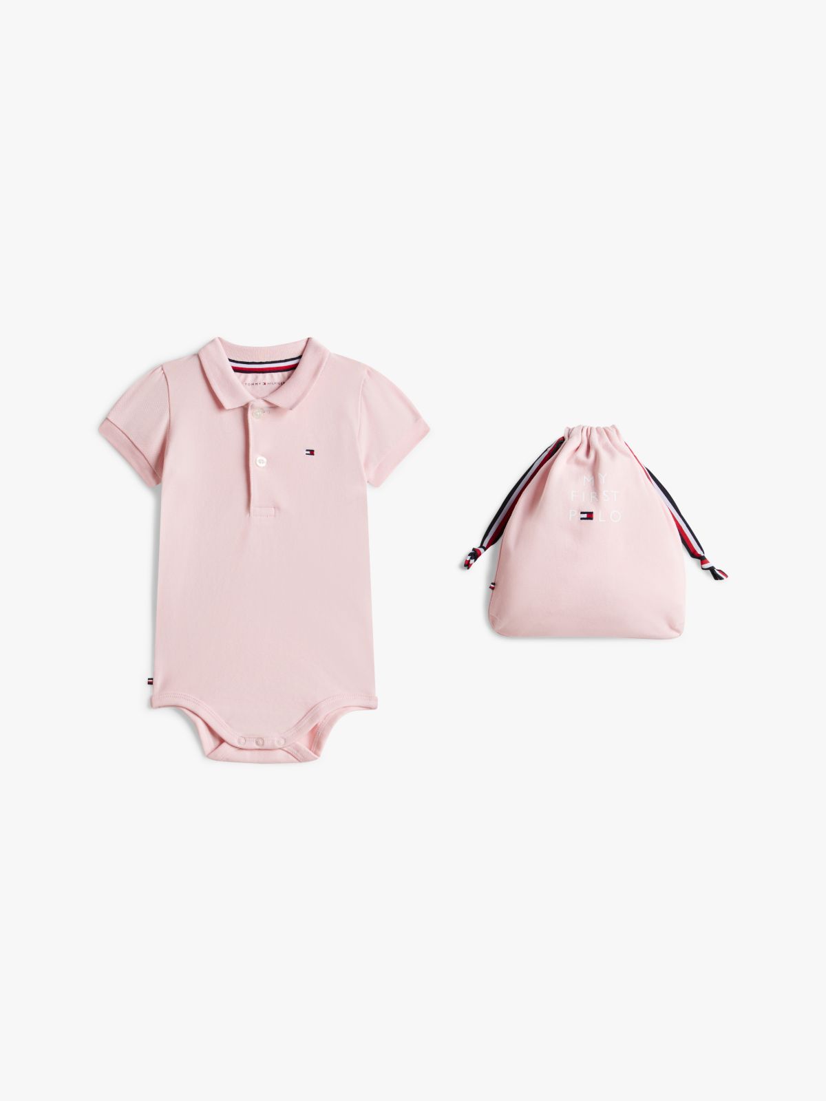 Tommy Hilfiger Polo romper cadeauset - Roze