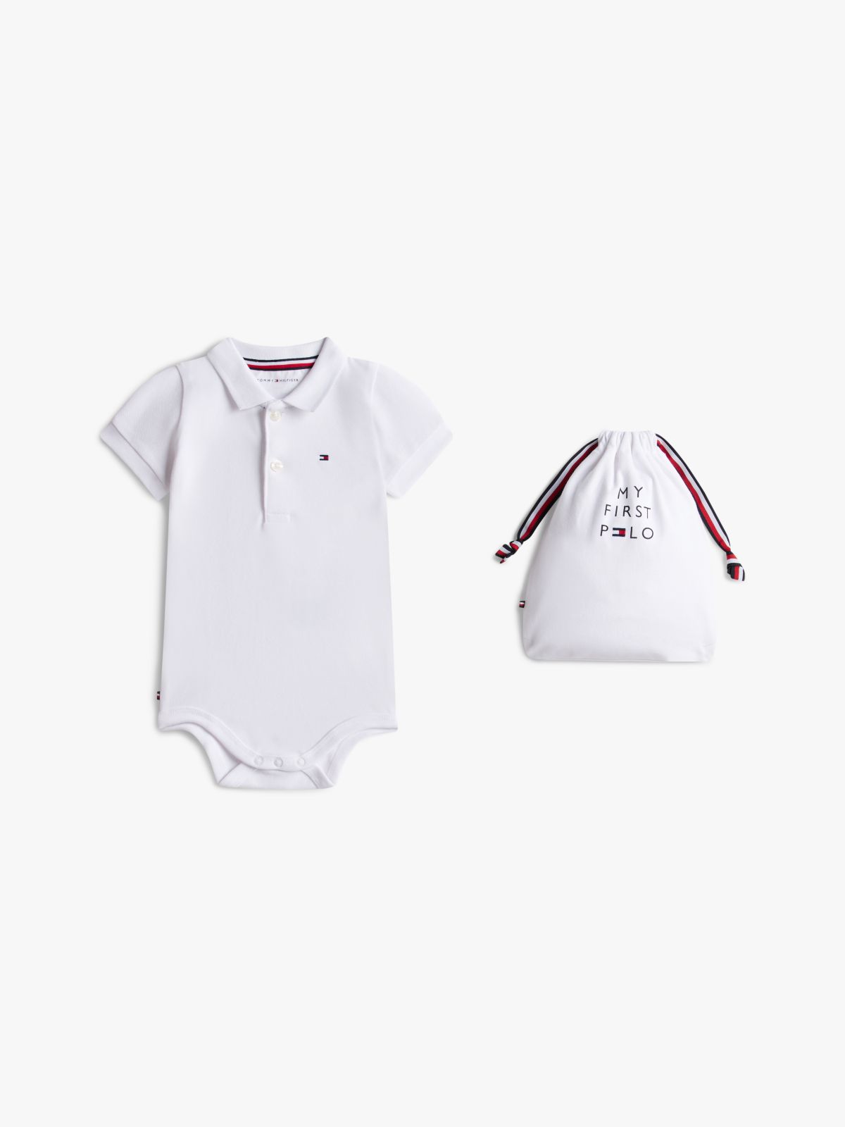 Tommy Hilfiger Polo romper cadeauset - Wit