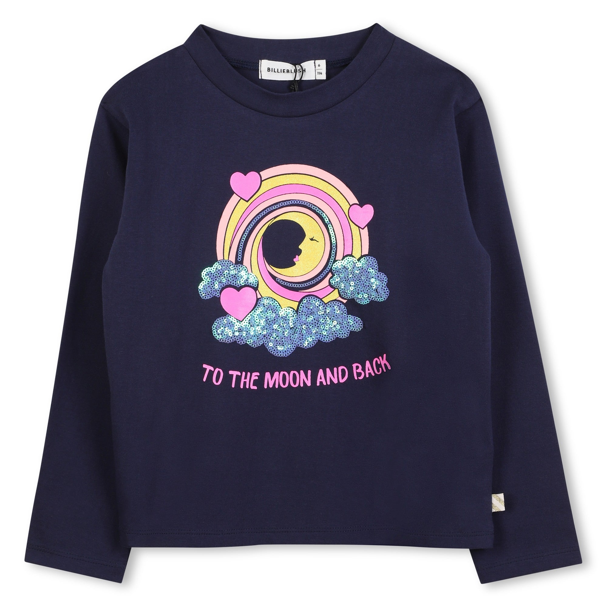 Billieblush meisjes Tee-shirt Navy – designer kinderkleding | Niñoz Almere