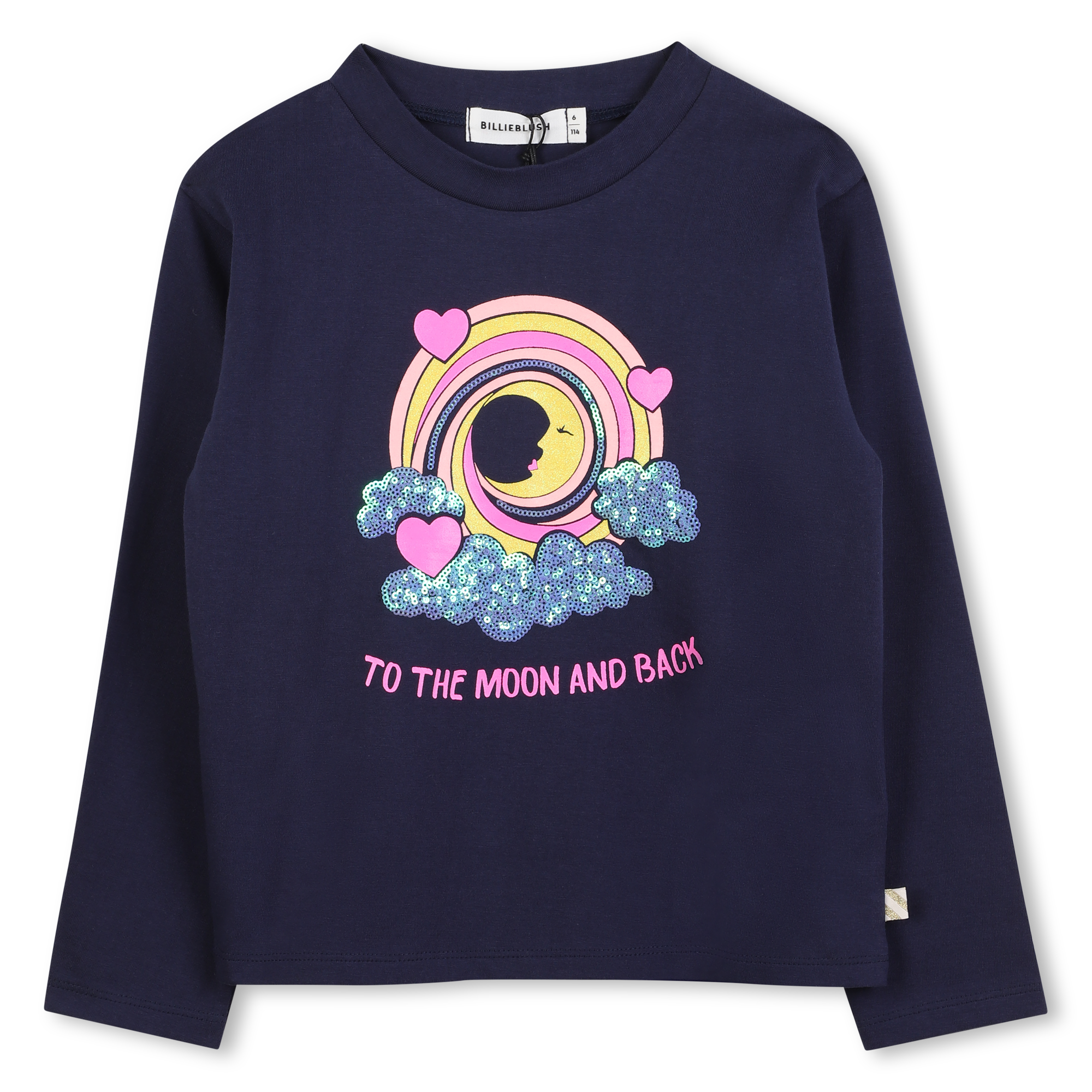 Billieblush meisjes Tee-shirt Navy – designer kinderkleding | Niñoz Almere
