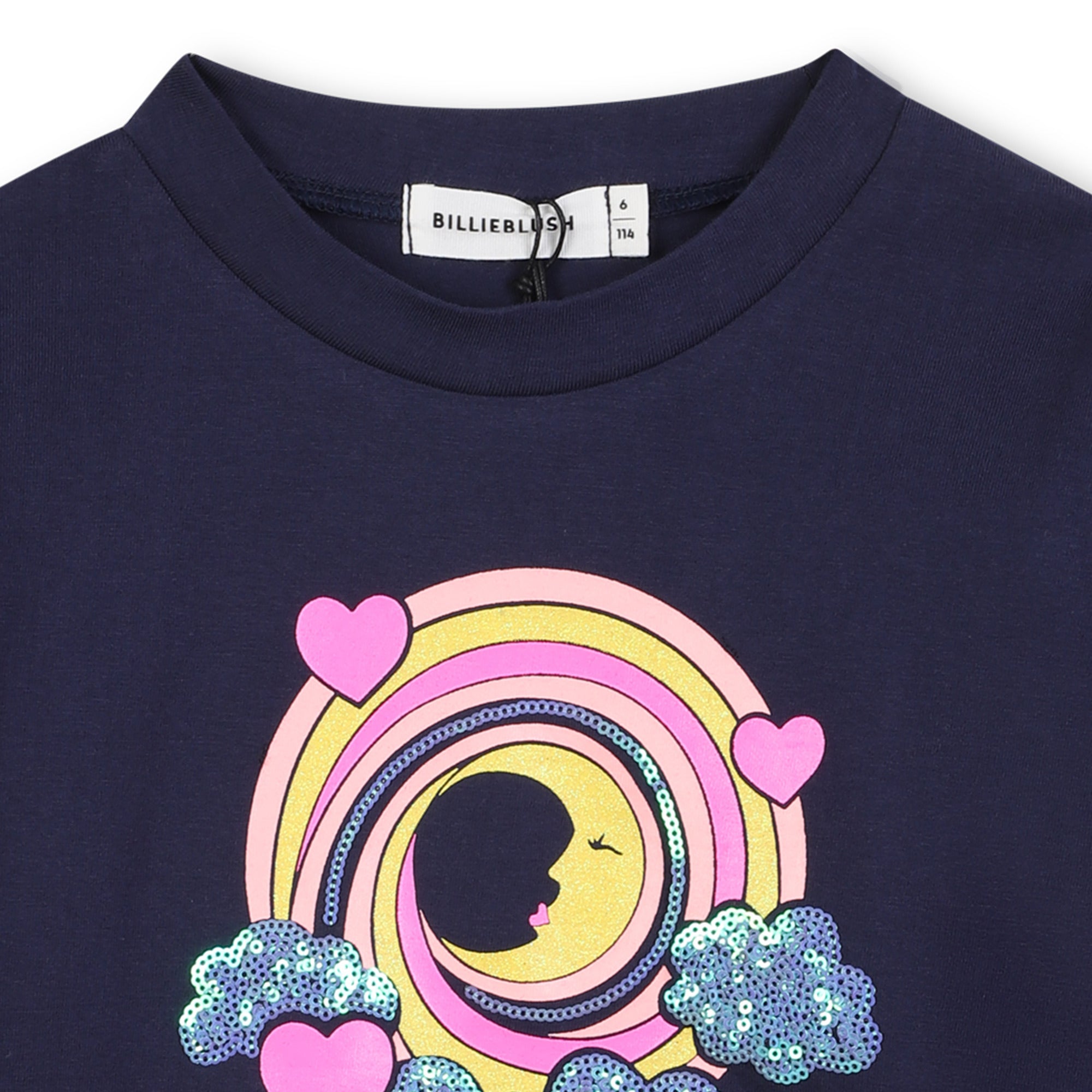 Billieblush meisjes Tee-shirt Navy – designer kinderkleding | Niñoz Almere