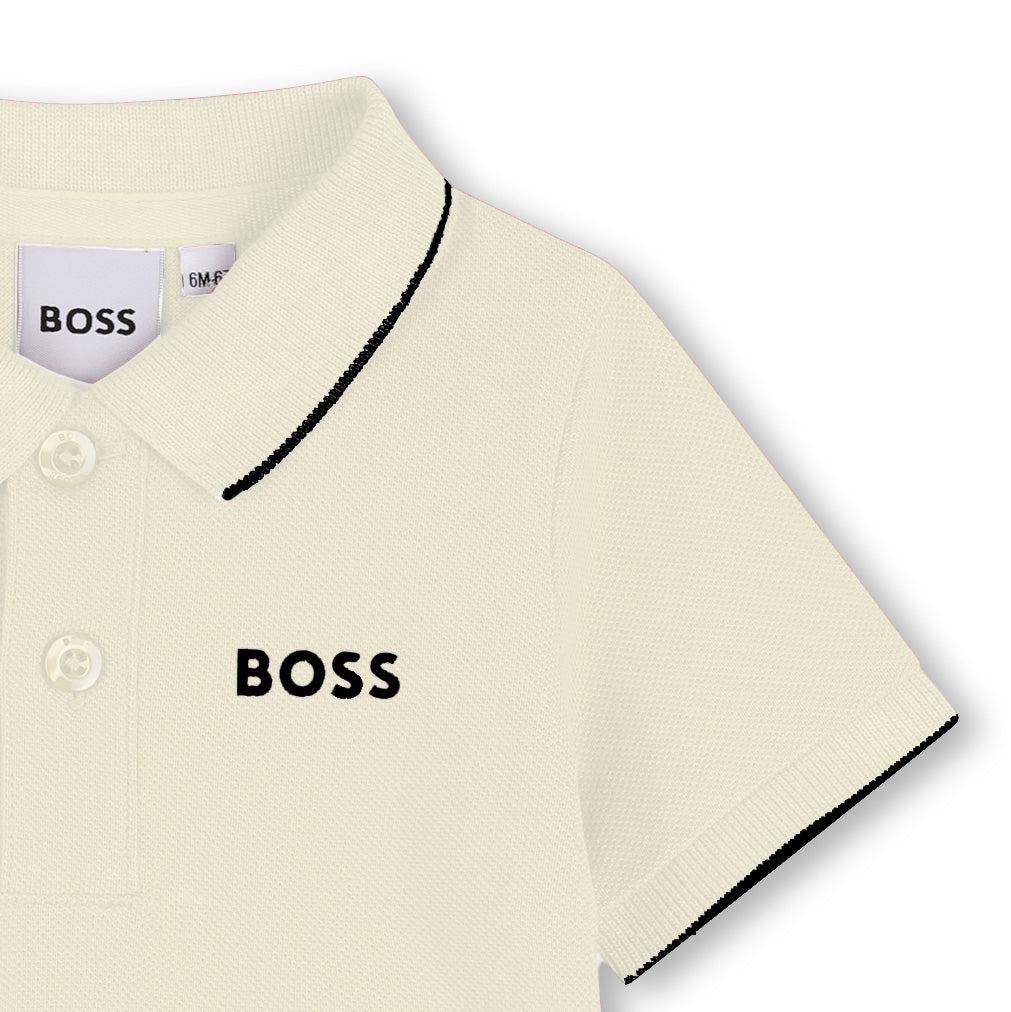 BOSS Polo met korte mouwen Vanille - foto 3