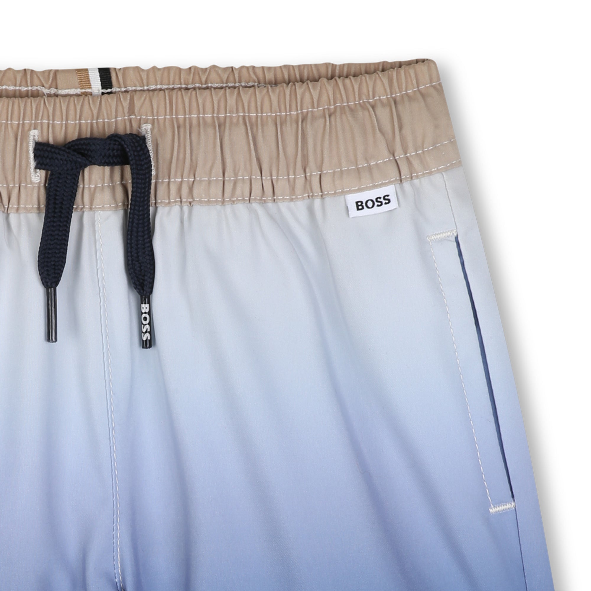 BOSS Zwemshort Bleu Tendre detail