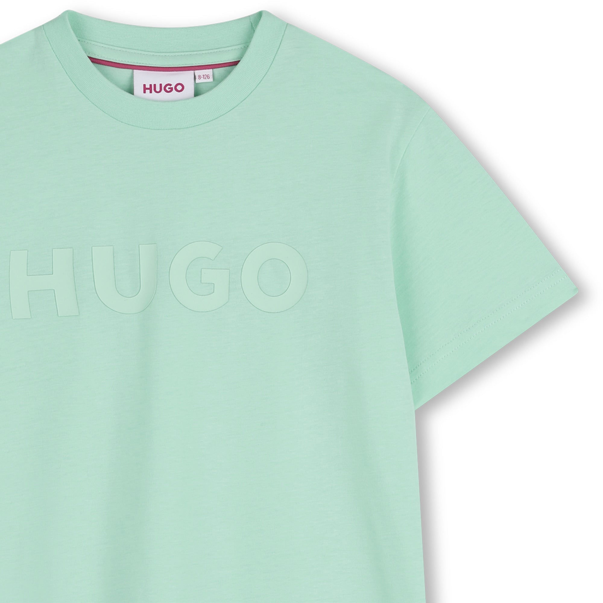 HUGO T-shirt met korte mouwen Vert Amande - foto 3