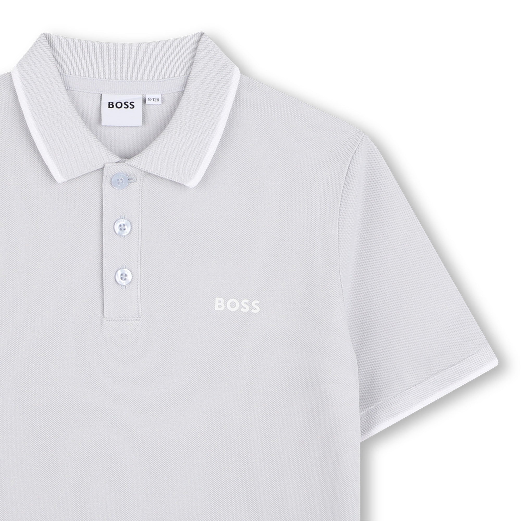 BOSS Polo met korte mouwen Bleu Tendre - foto 3