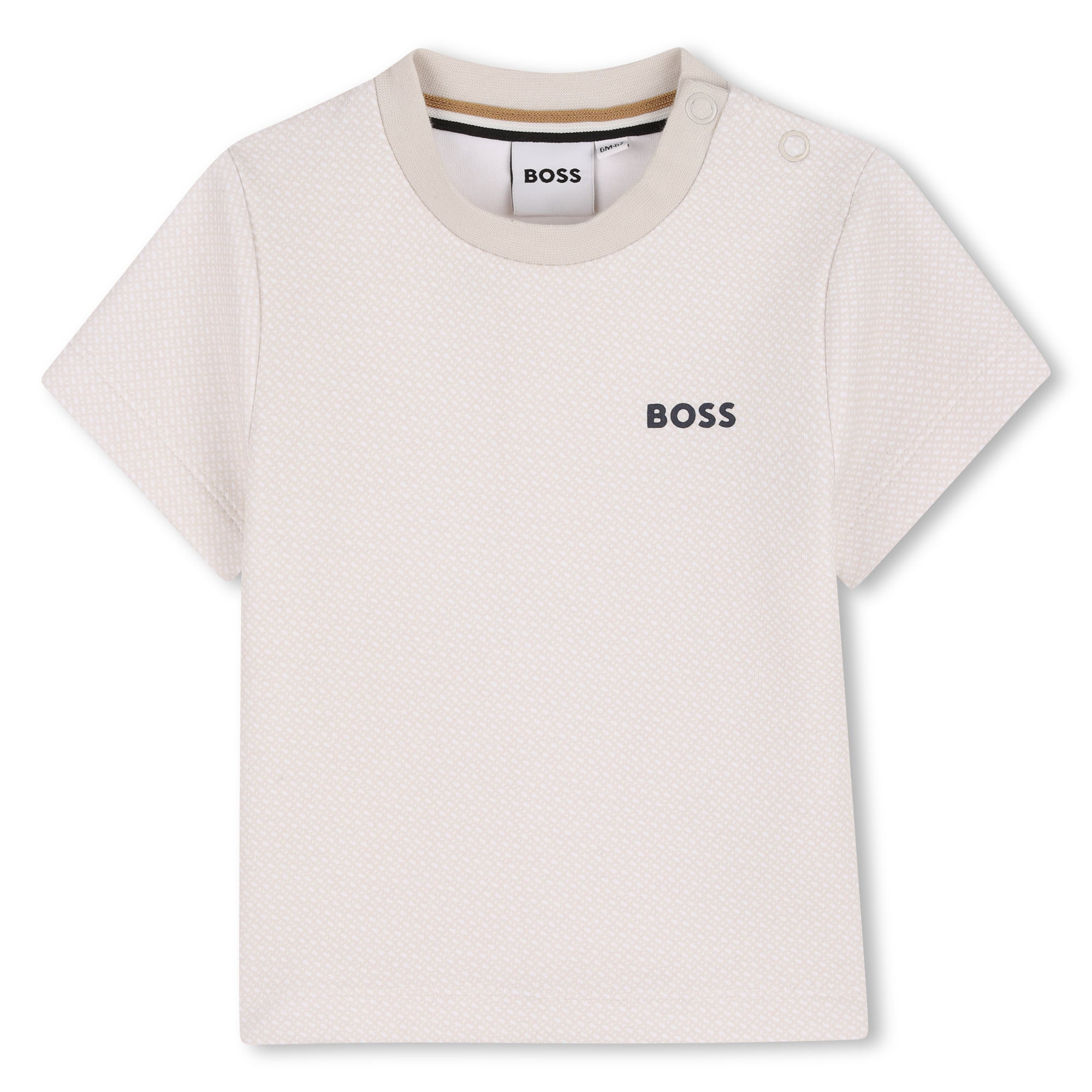 BOSS T-shirt met korte mouwen Vanille