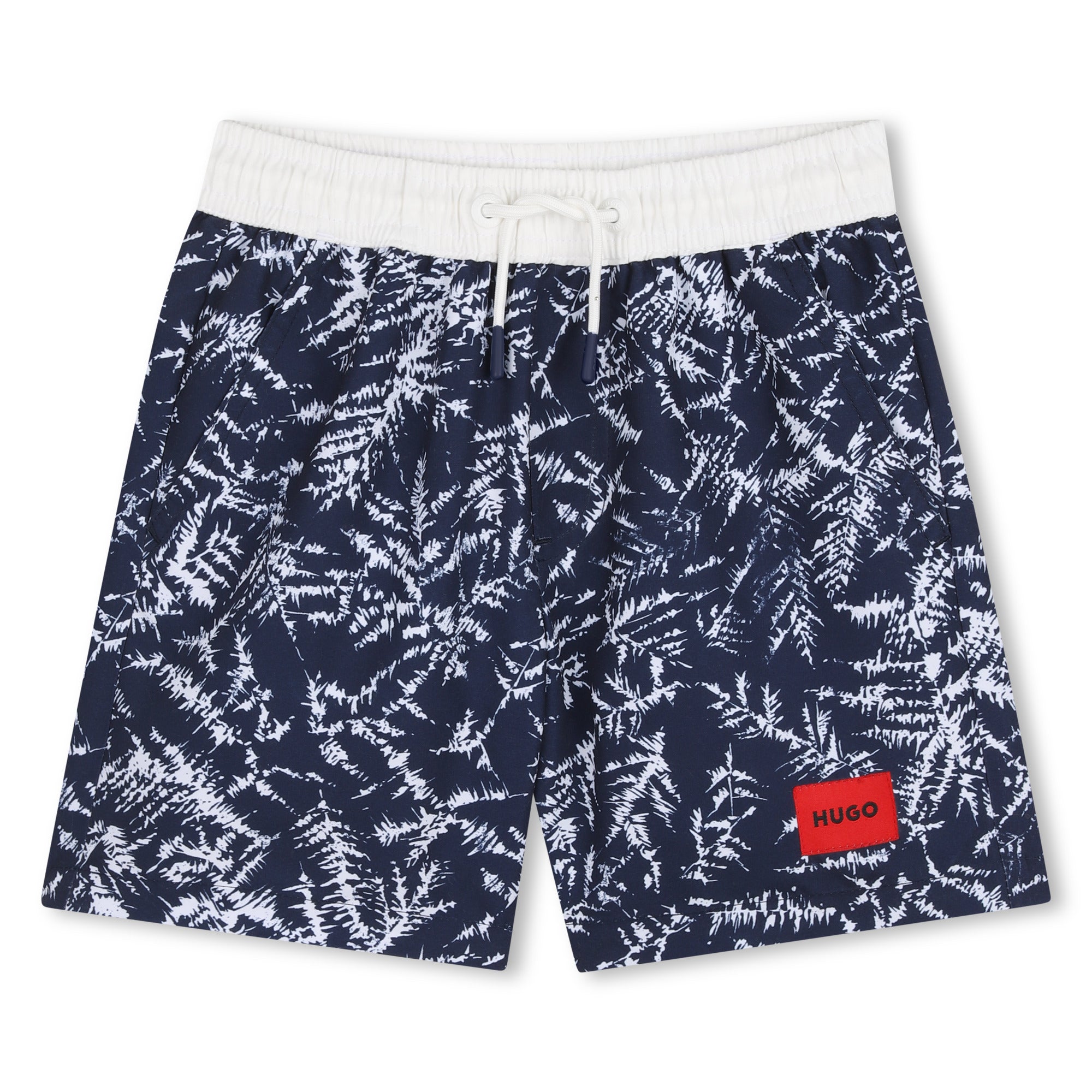 HUGO Zwemshort Bleu Blanc
