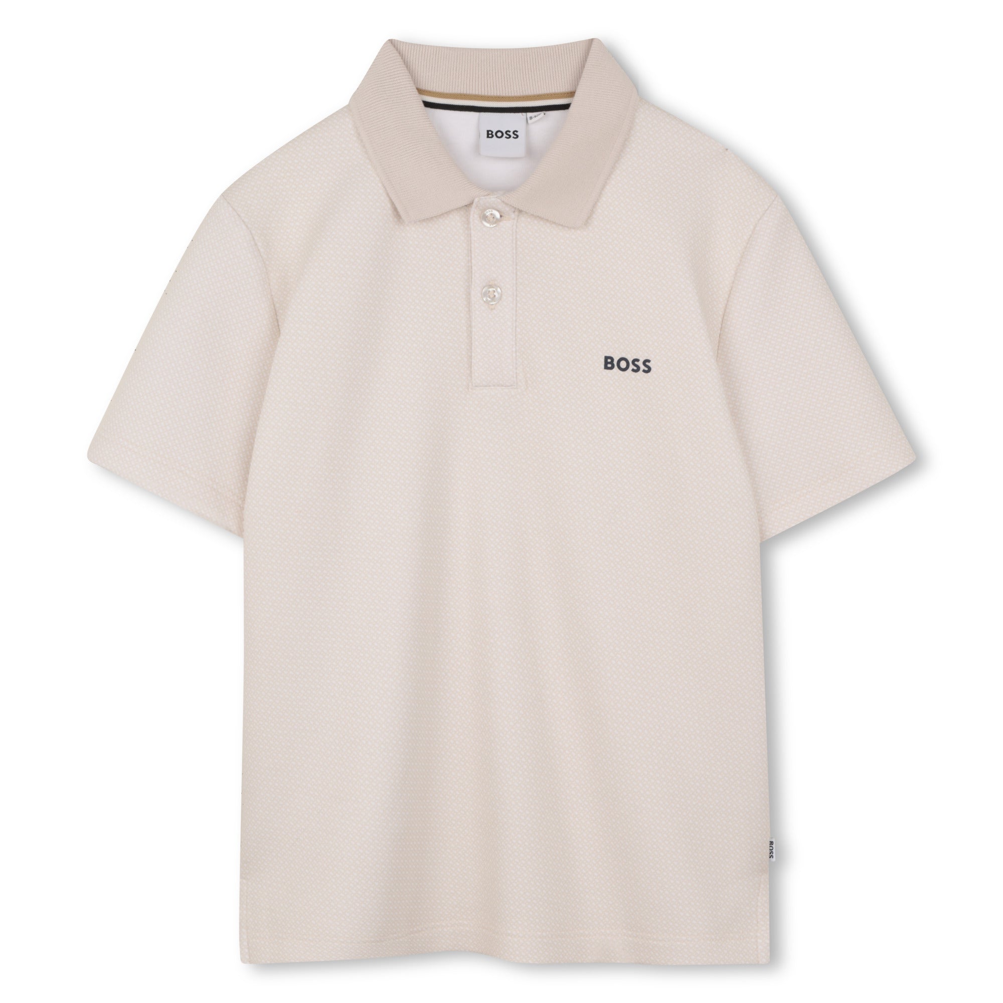 BOSS Polo met korte mouwen Vanille