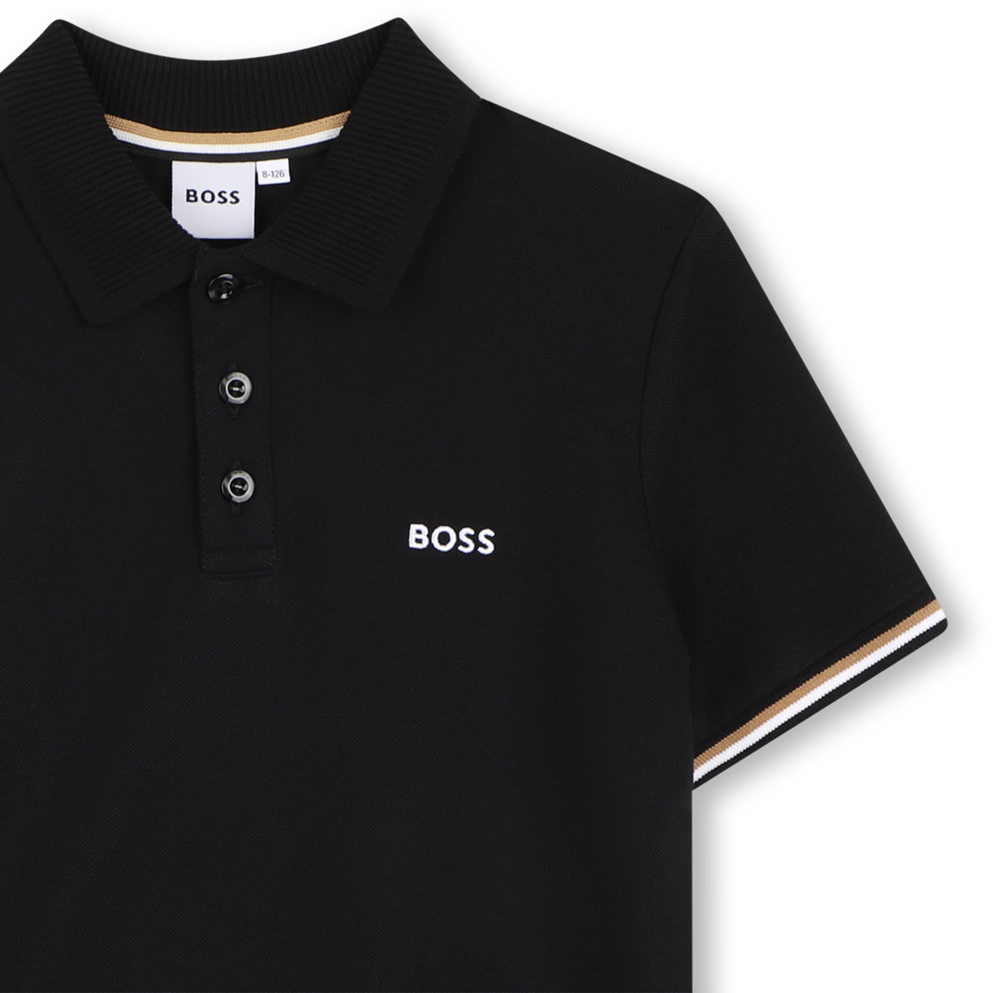 BOSS Polo met korte mouwen Black detail