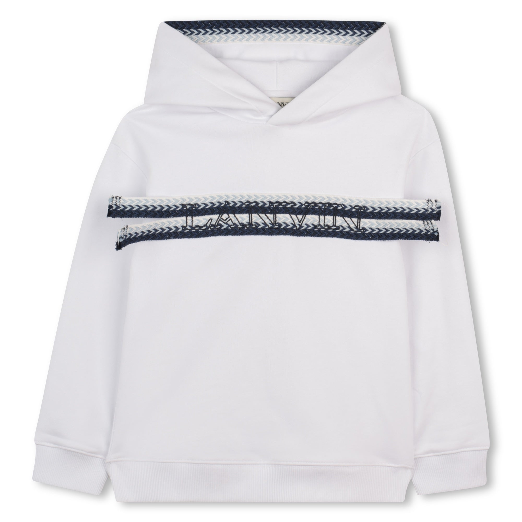Lanvin Hoodie Blanc Bleu