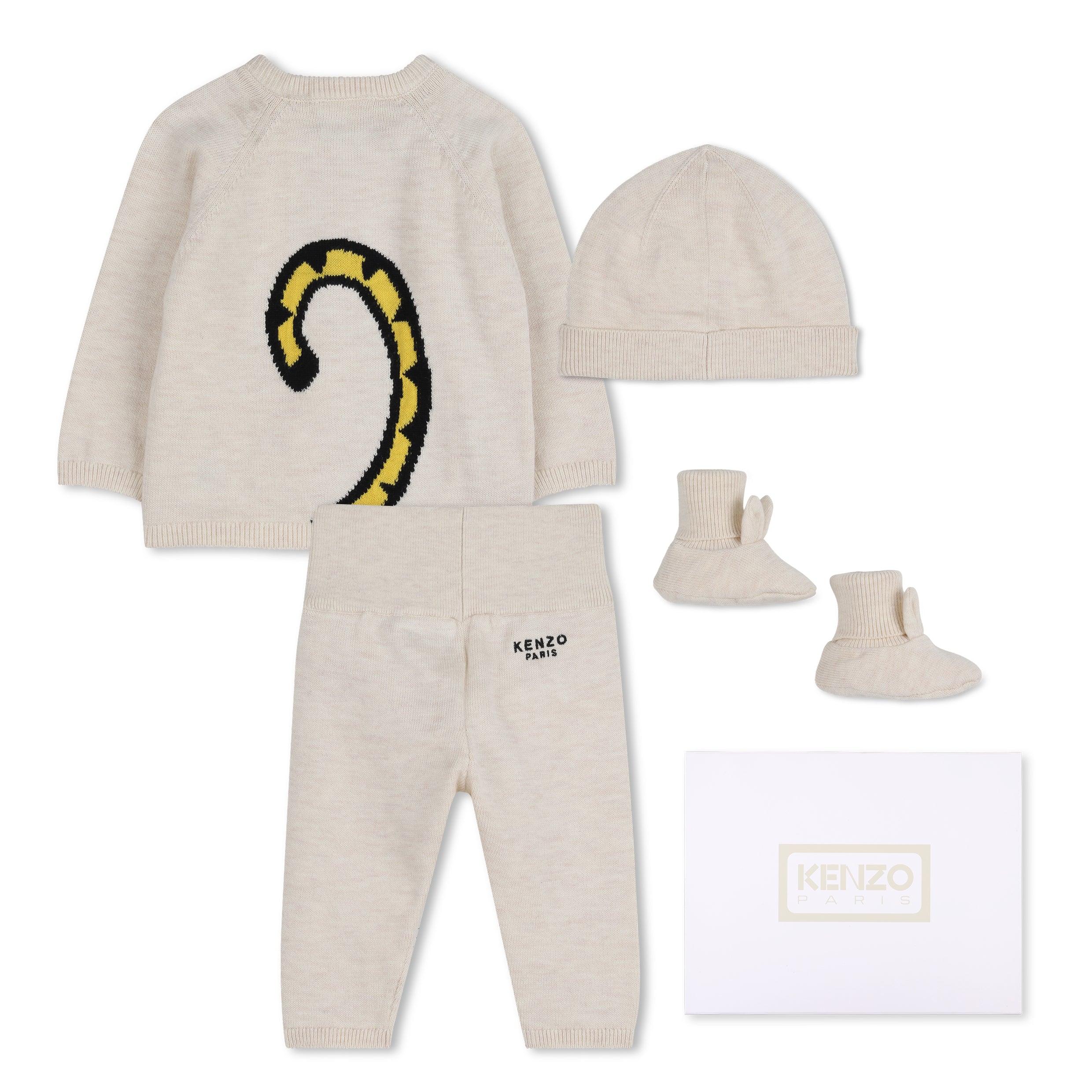 Kenzo Kids Gebreide set Havane Chine achterkant