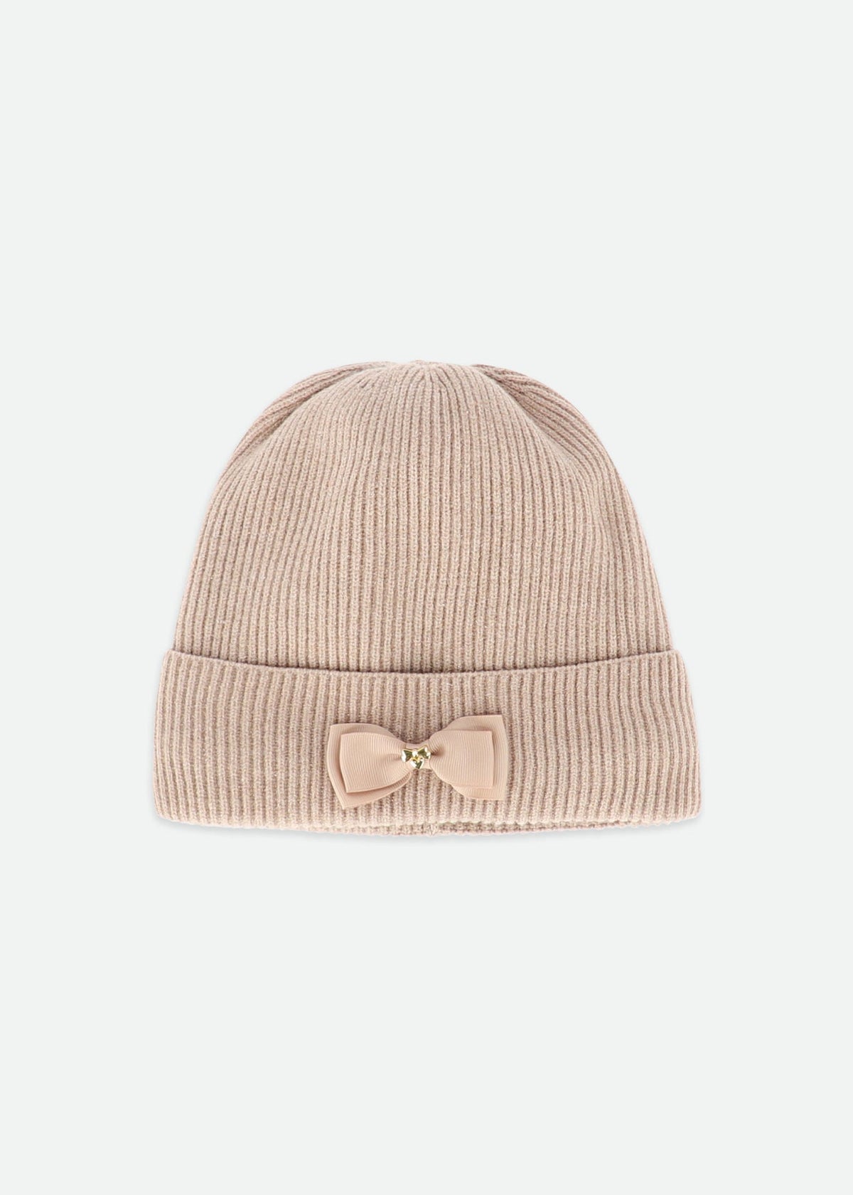 Angel's Face Bianca geribbelde muts zandbeige – designer kinderkleding | Niñoz Almere