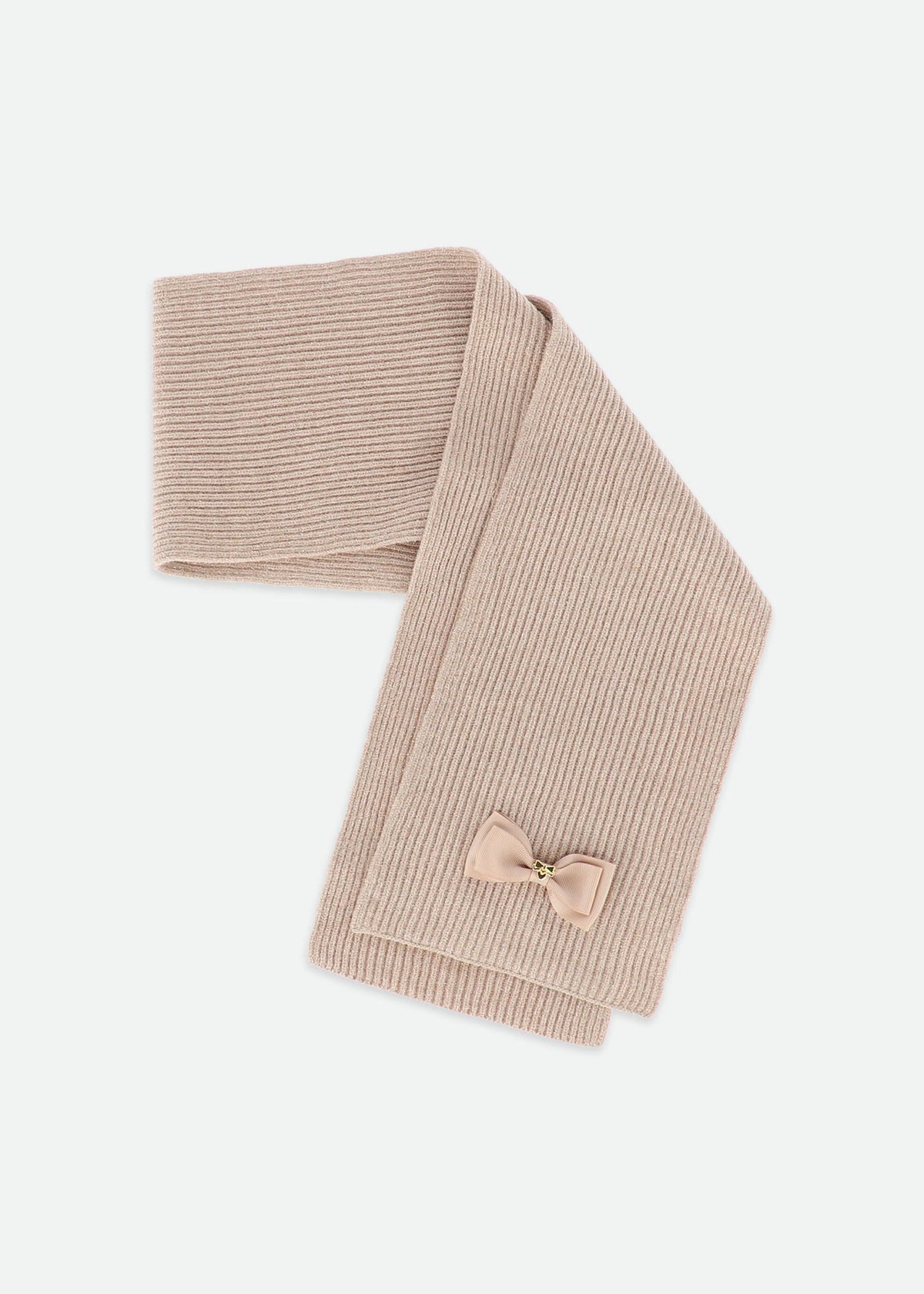 Angel's Face Bianca geribbelde sjaal zandbeige – designer kinderkleding | Niñoz Almere