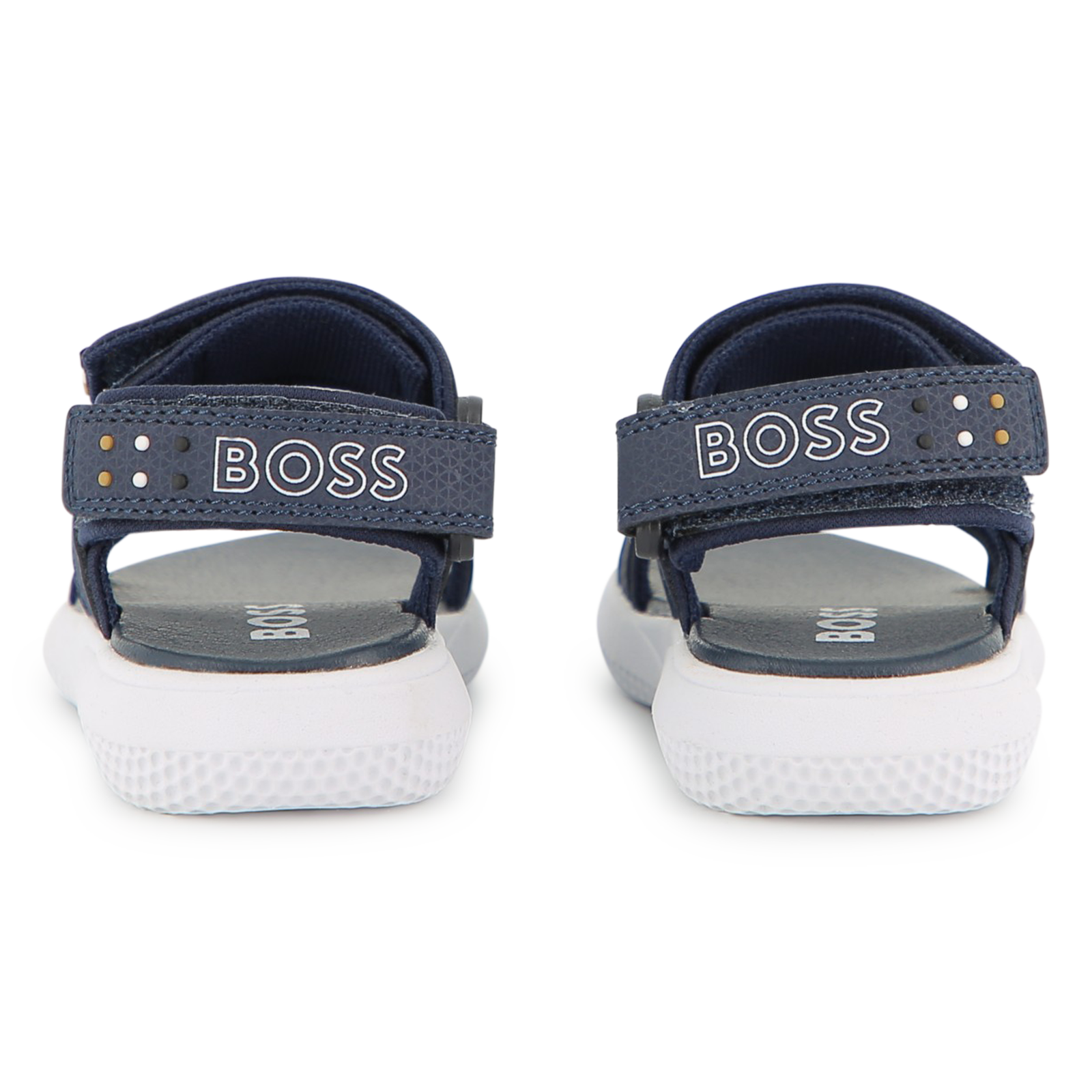 BOSS sandalen jongens marineblauw zijaanzicht - Niñoz Almere