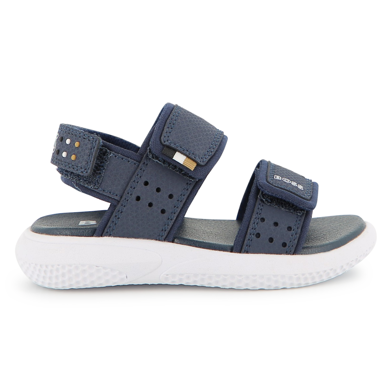 BOSS sandalen jongens marineblauw achterkant - Niñoz Almere