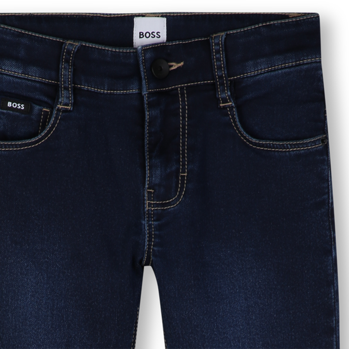 BOSS spijkerbroek donkerblauw detail