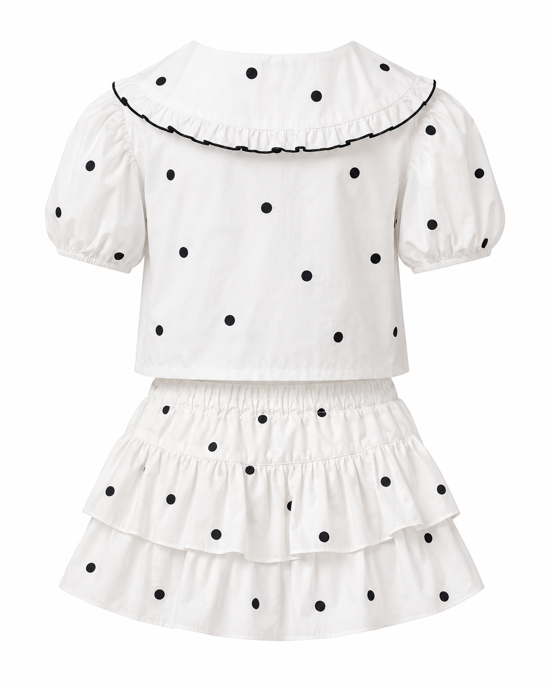 Phi Blouse - Ivoor met zwarte stippen