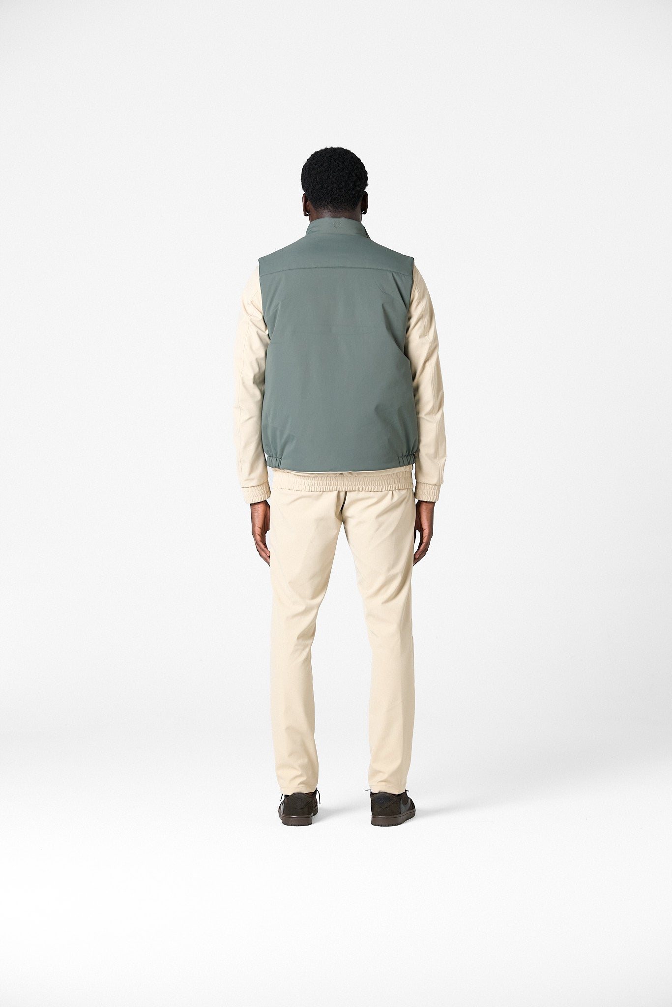 REFLECTION BODY WARMER - GREEN/BEIGE