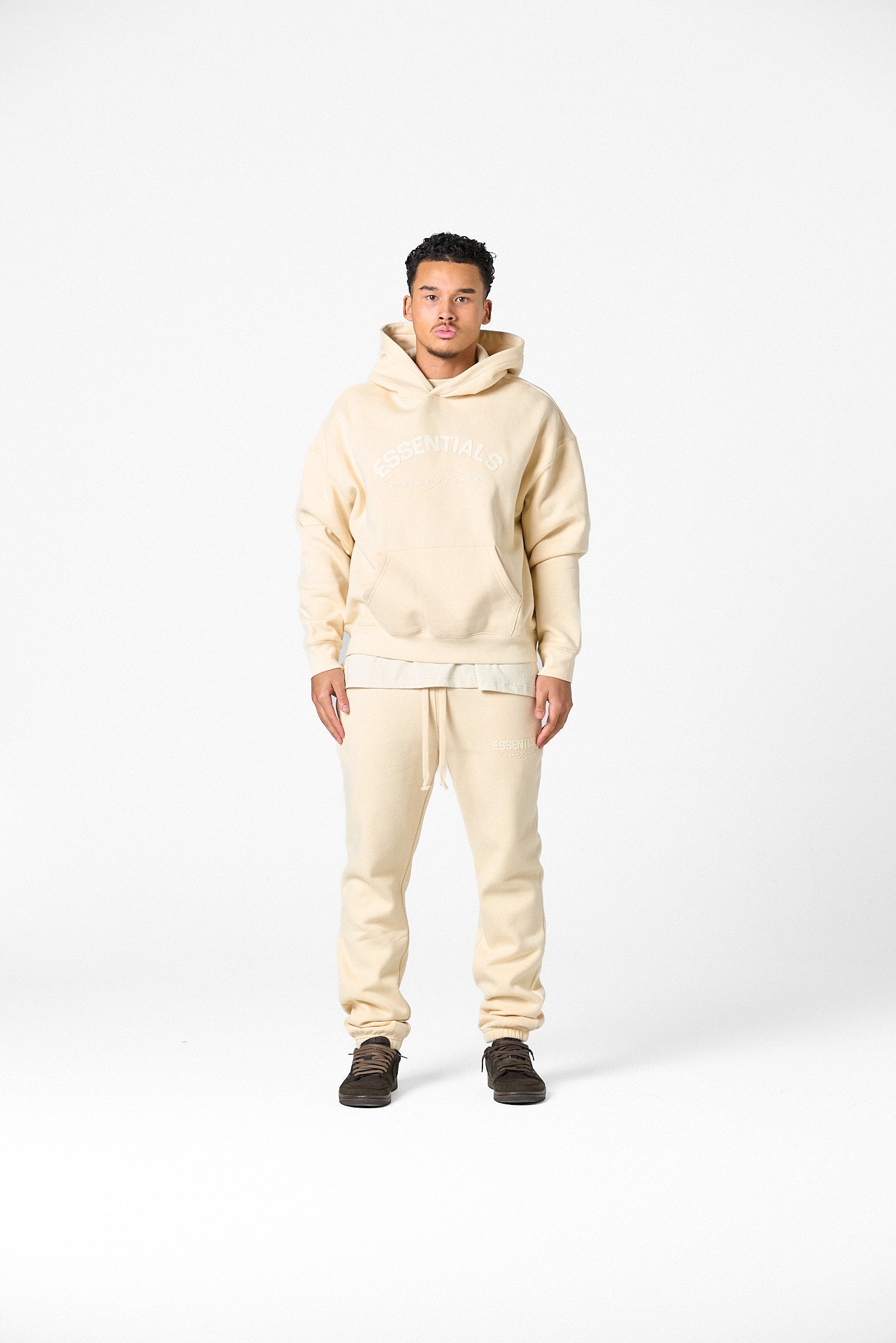 BASIC CURVE TRACKSUIT - BEIGE
