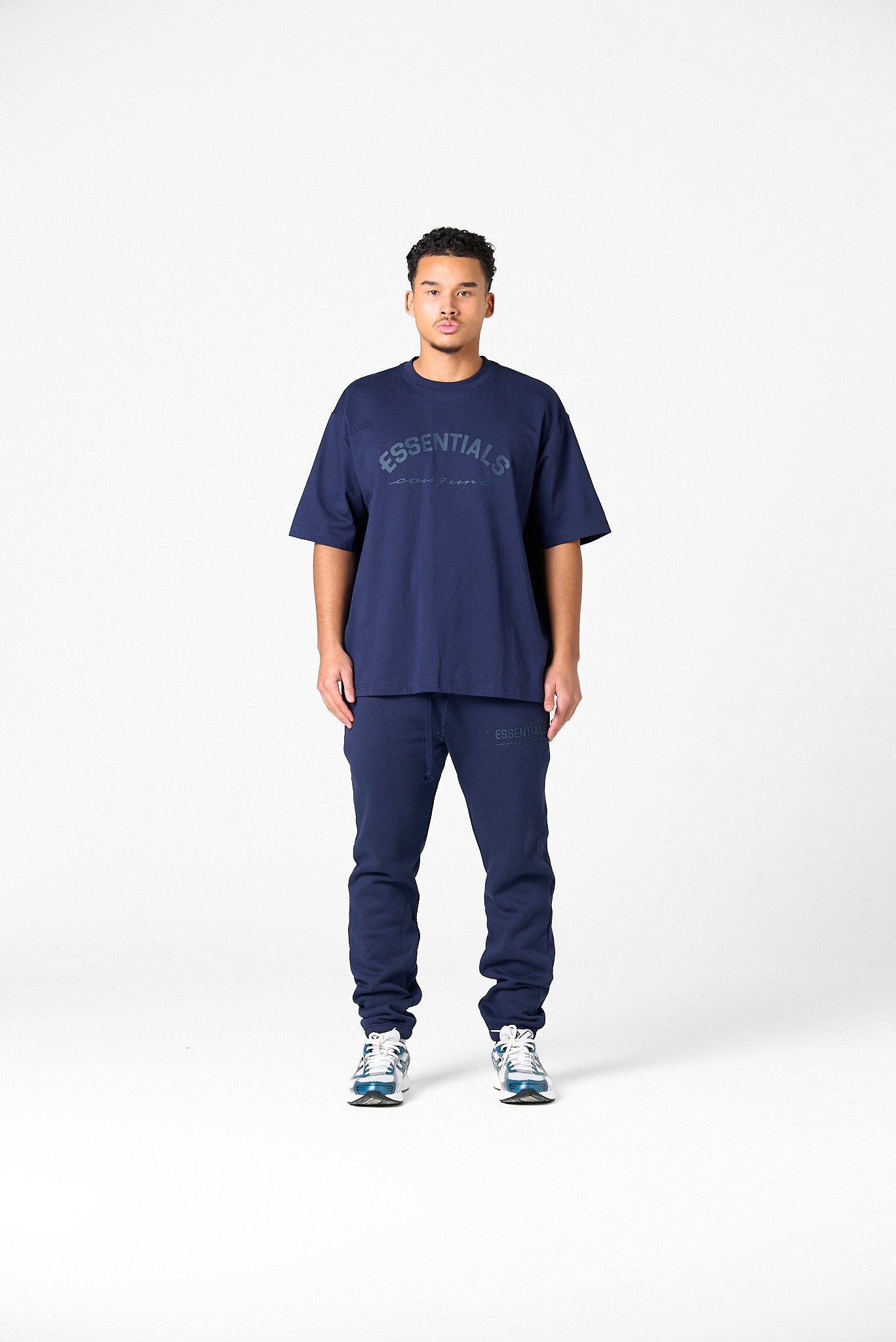 BASIC CURVE SHIRT - NAVY BLUE