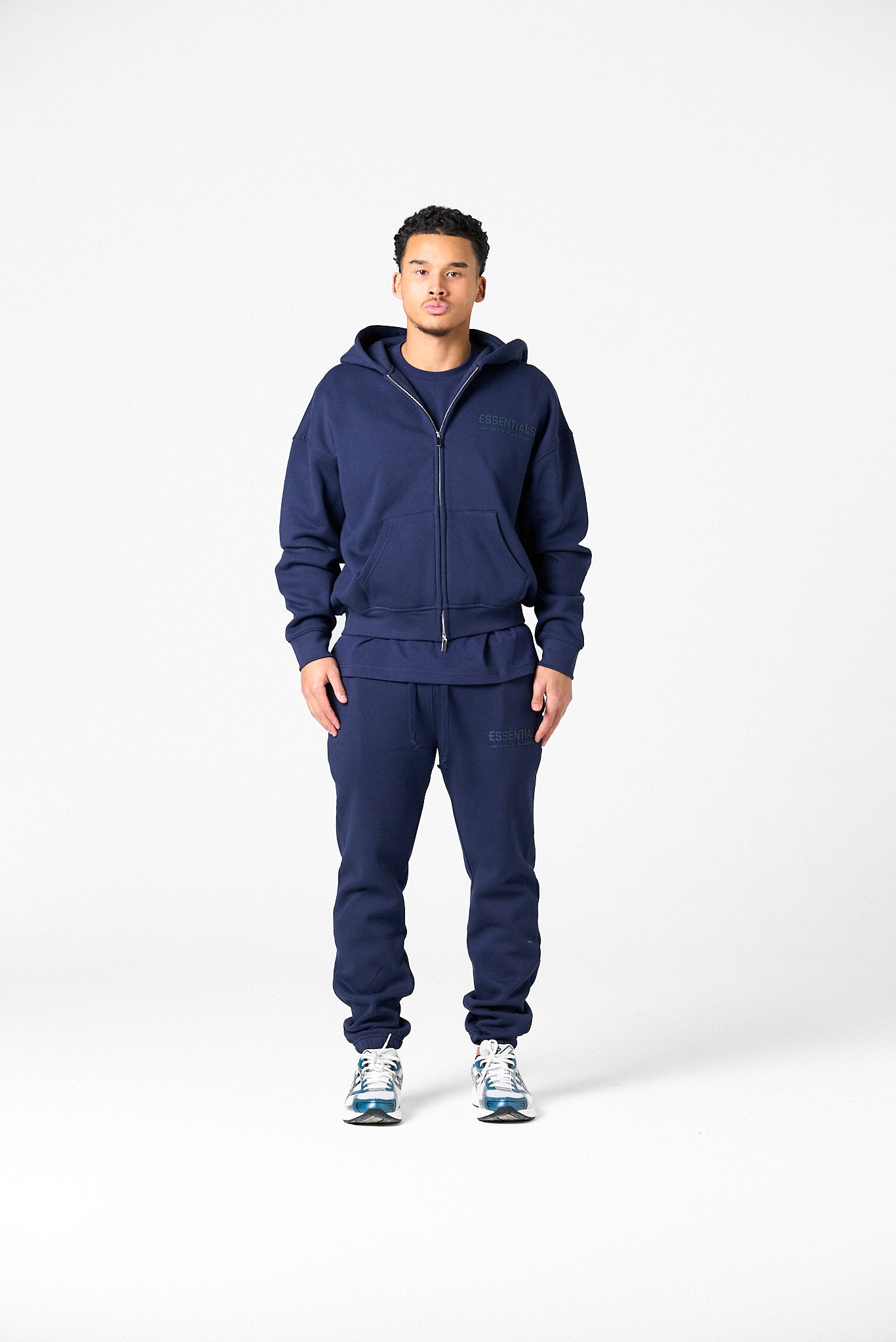 BASIC ZIPPER TRACKSUIT - NAVY BLUE