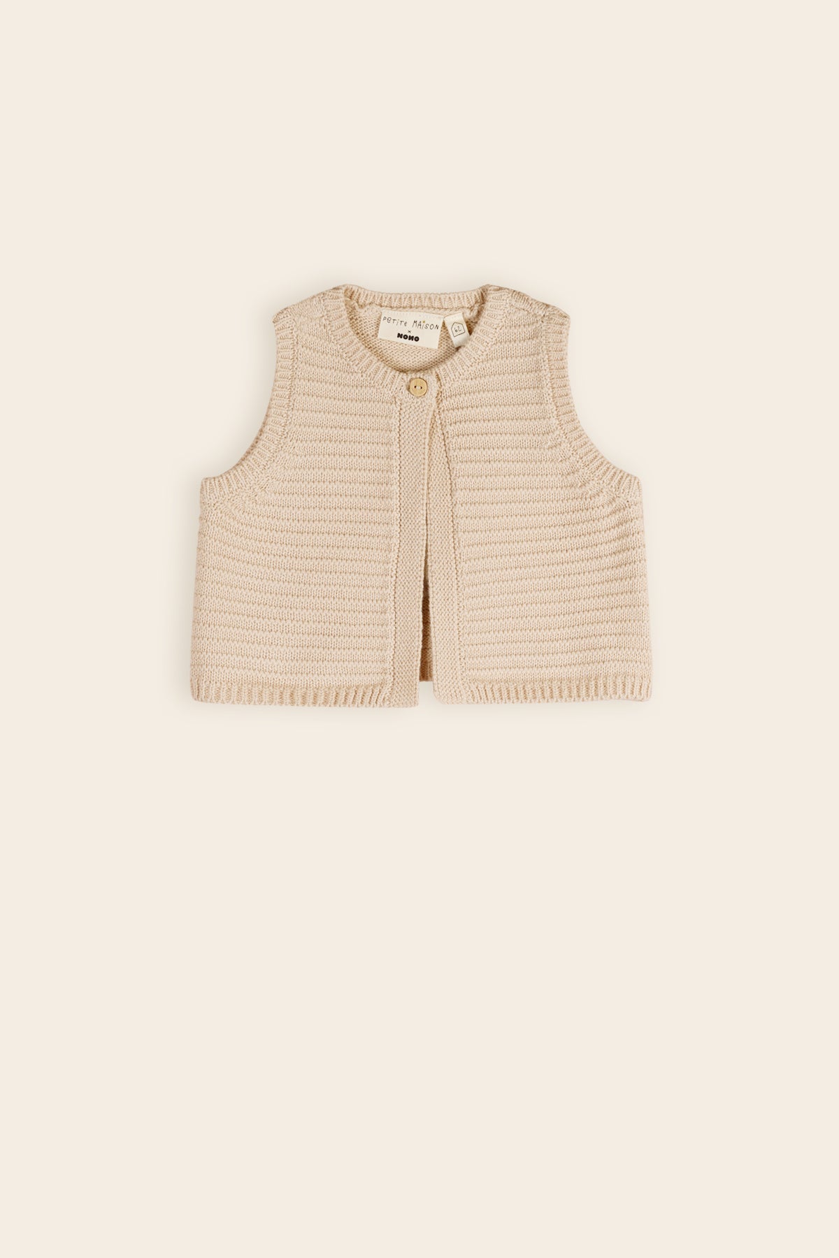 Petite Maison Gehaakte Gilet Oatmeal 7305