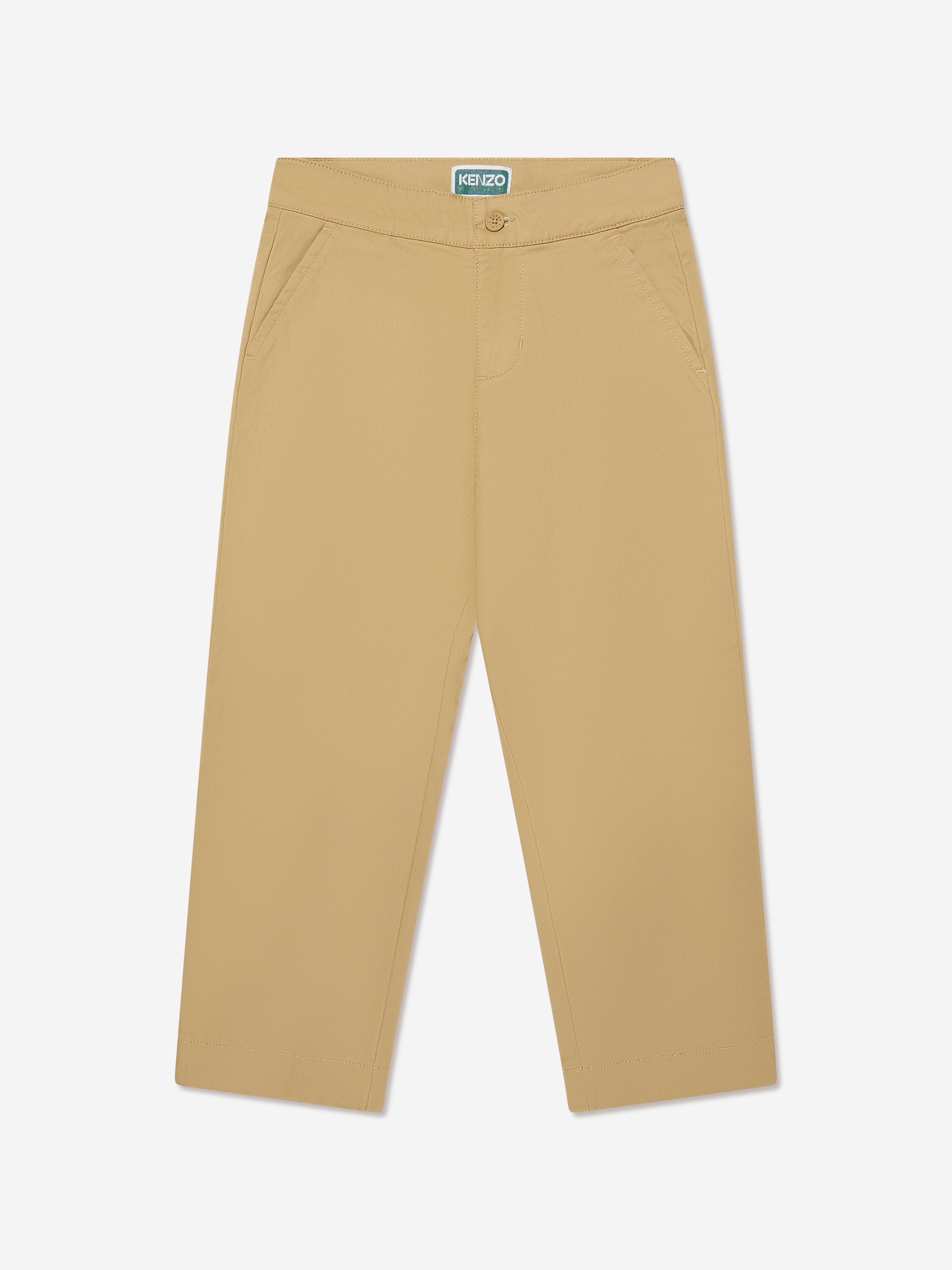 Kenzo Kids Loose Fit Trousers in Beige Stone