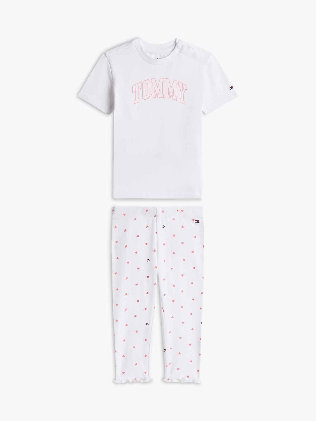 Tommy Hilfiger T-shirt en leggingset - Wit