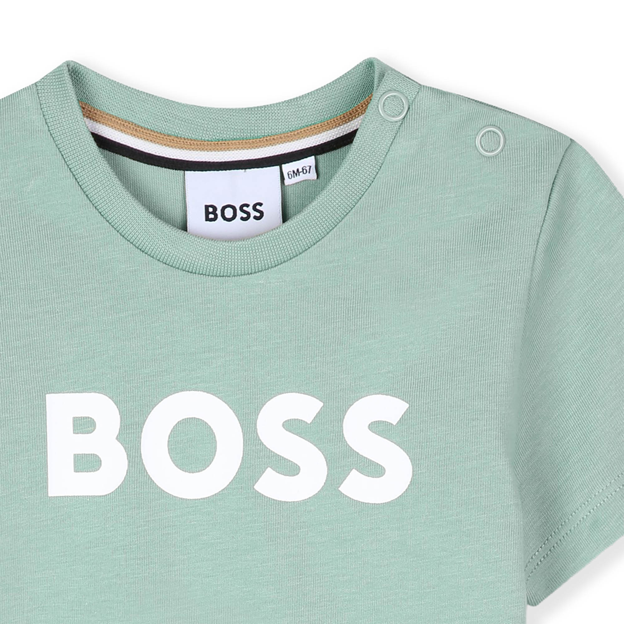 BOSS T-shirt met korte mouwen Sprout Green detail