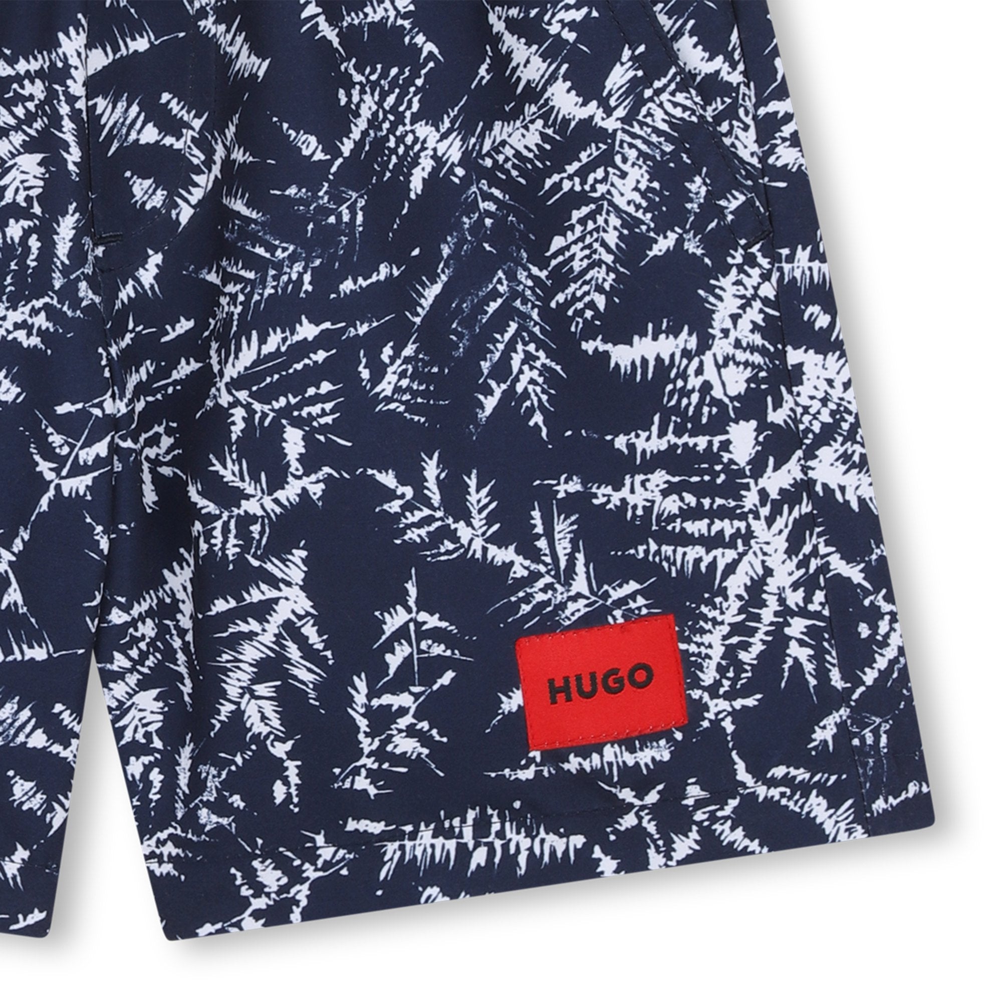 HUGO Zwemshort Bleu Blanc detail