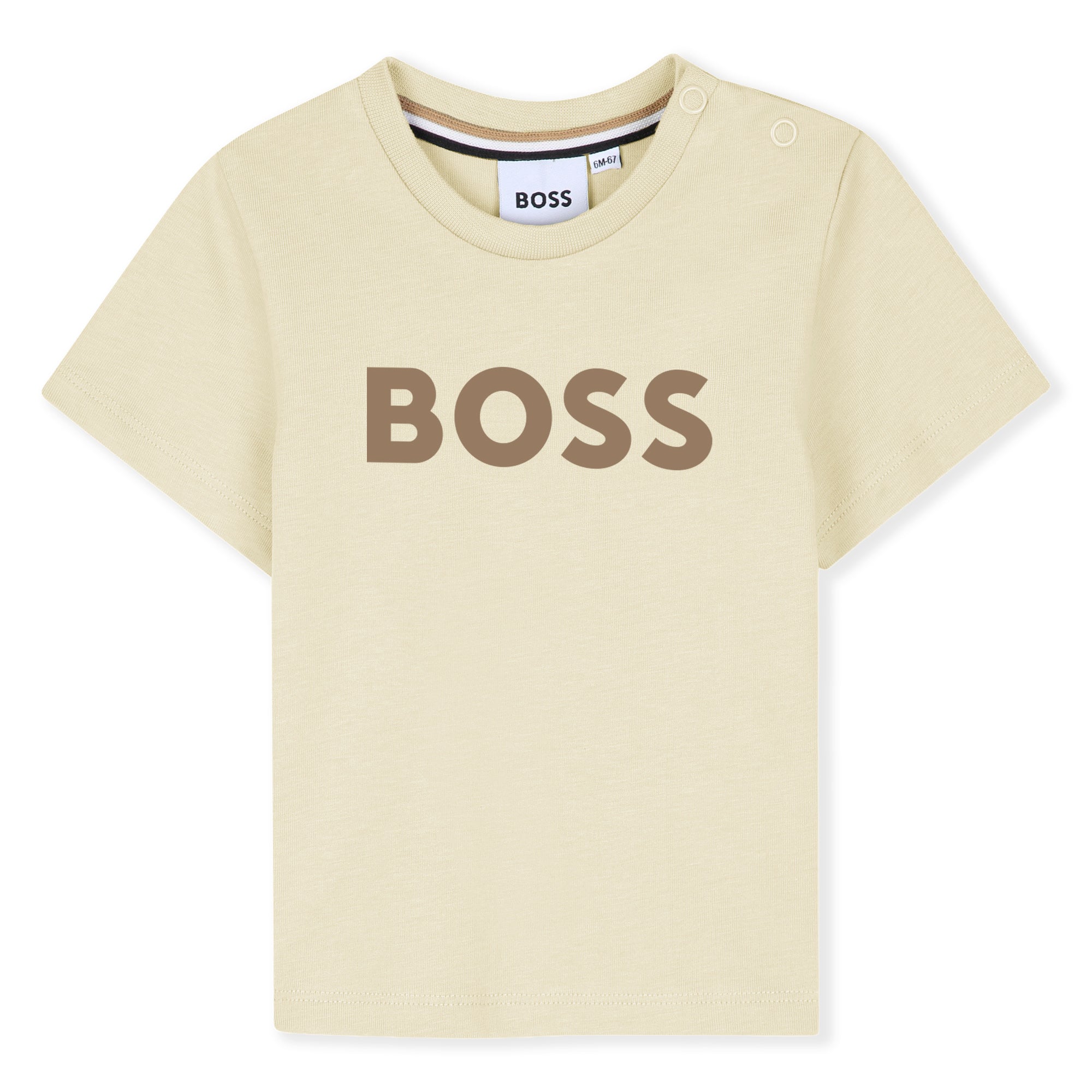 BOSS T-shirt met korte mouwen Vanille