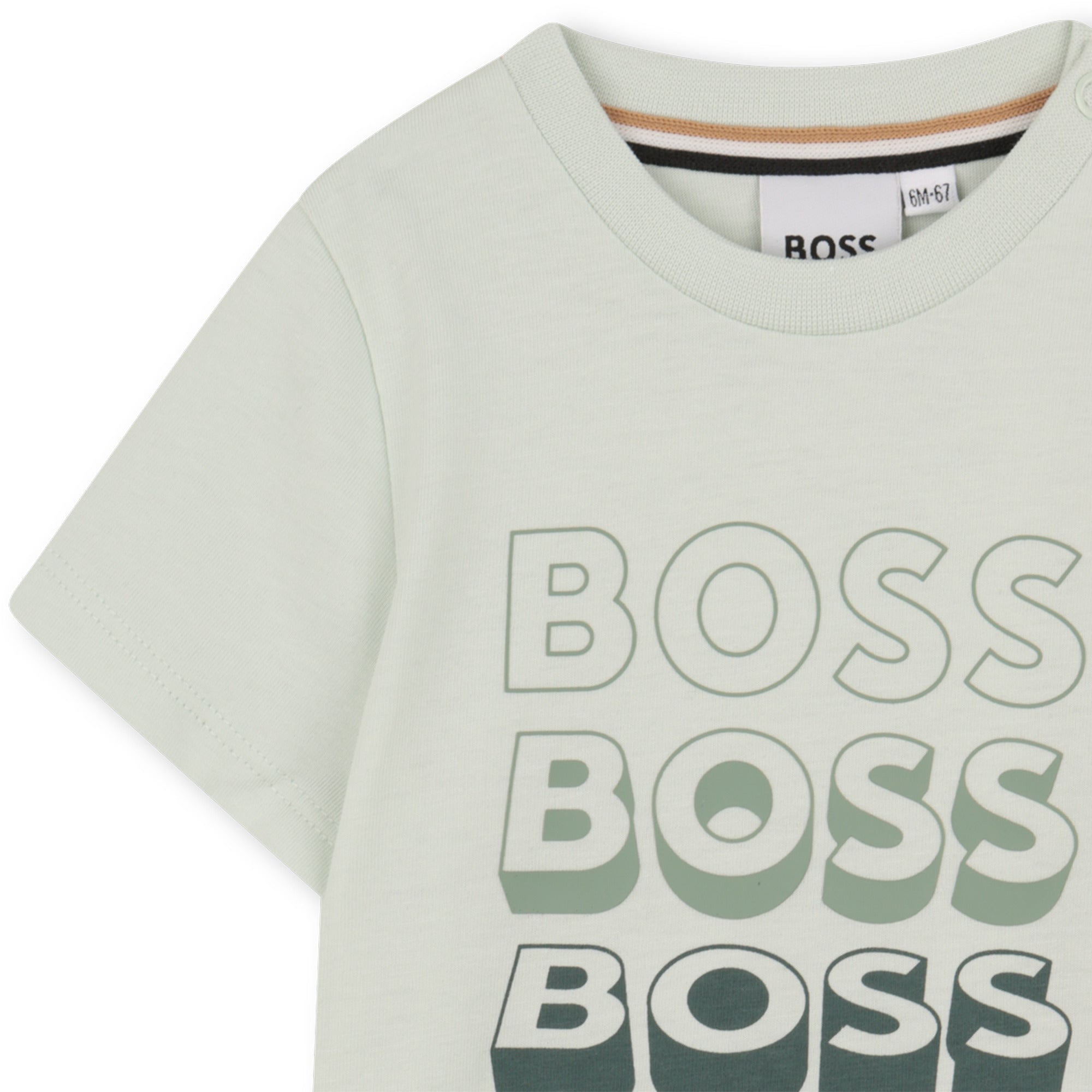 BOSS T-shirt met korte mouwen Sprout Green detail