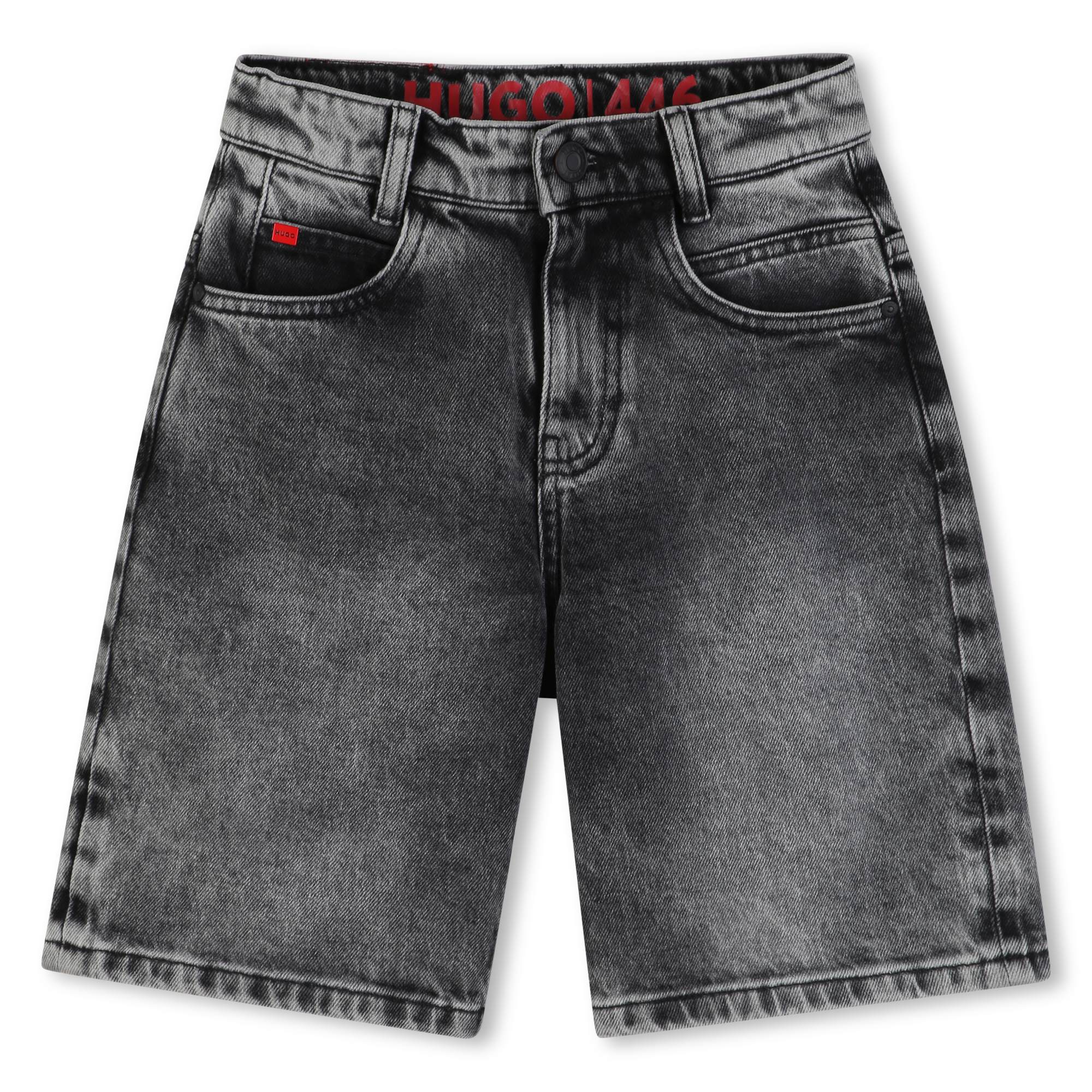 HUGO Denim short Denim Black Lav