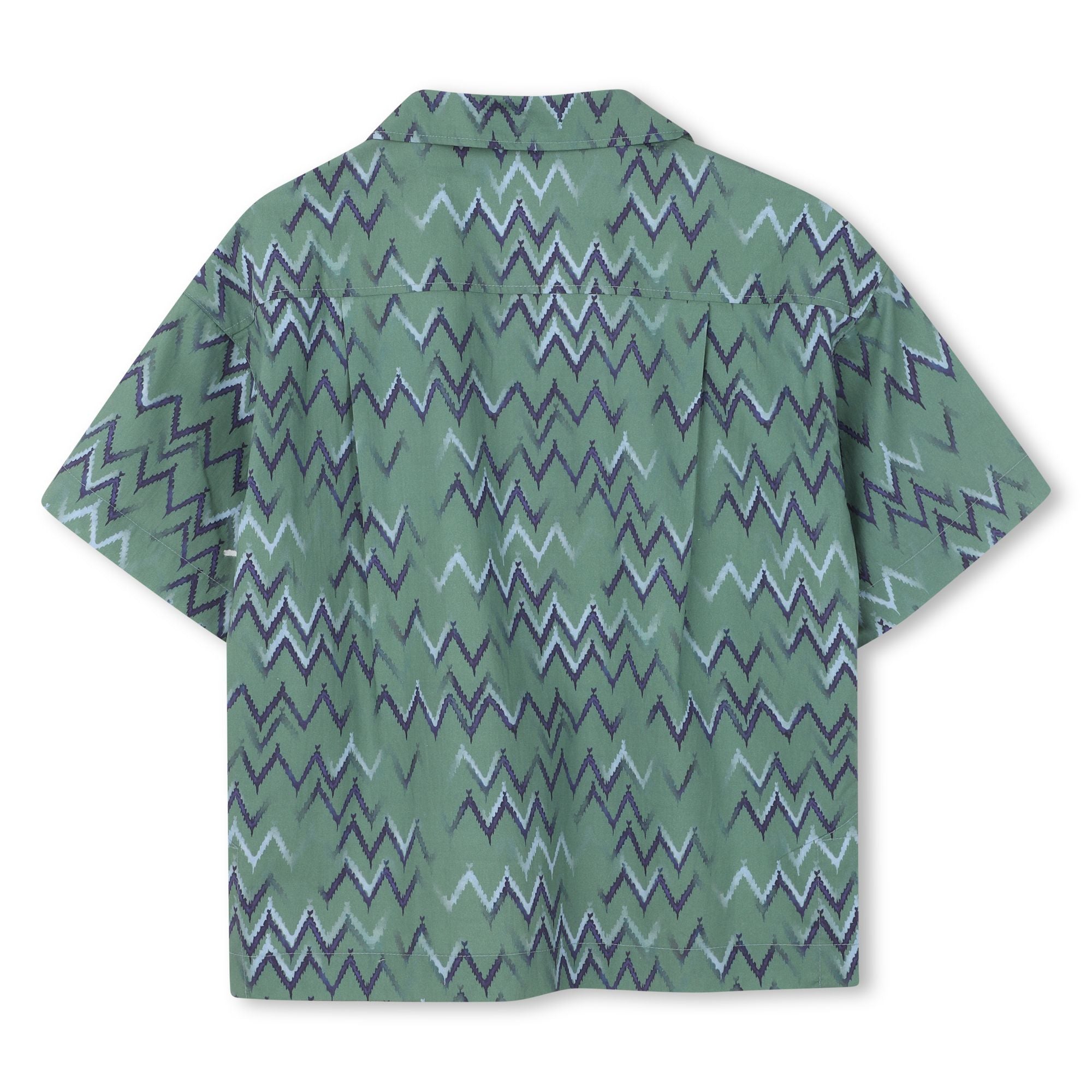 Lanvin Overhemd met korte mouwen Vert Bleu achterkant