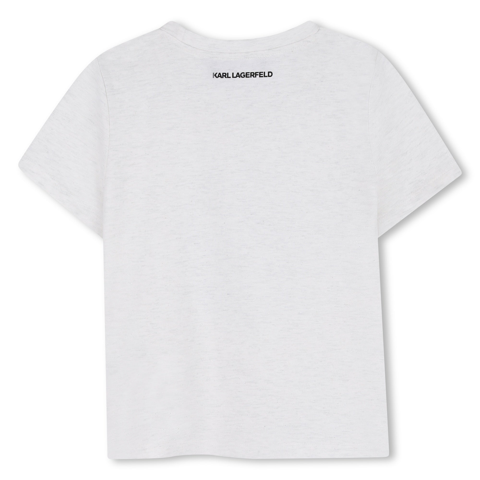 Karl Kids T-shirt Argent Blanc achterkant