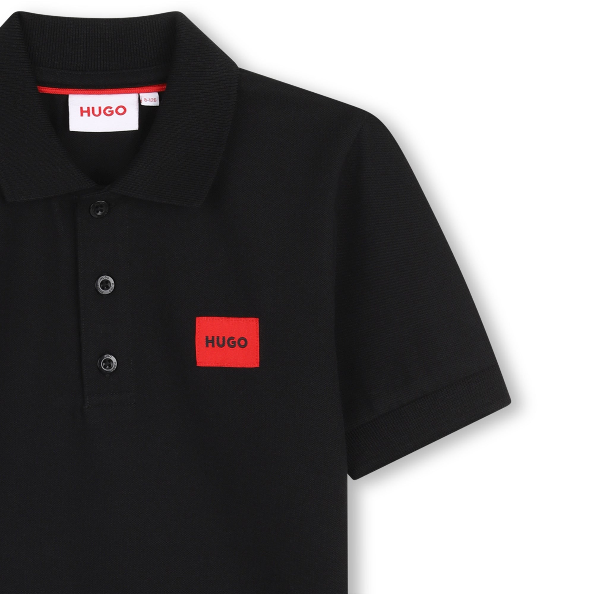 HUGO Polo met korte mouwen Black detail