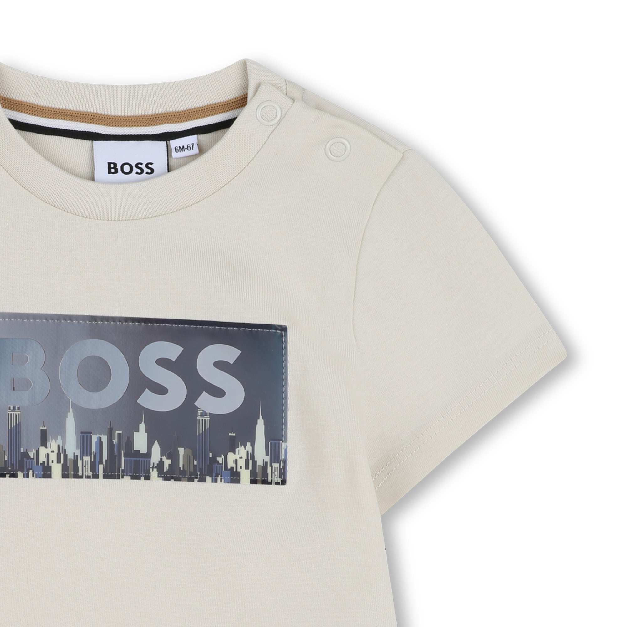 BOSS T-shirt met korte mouwen Vanille - foto 3